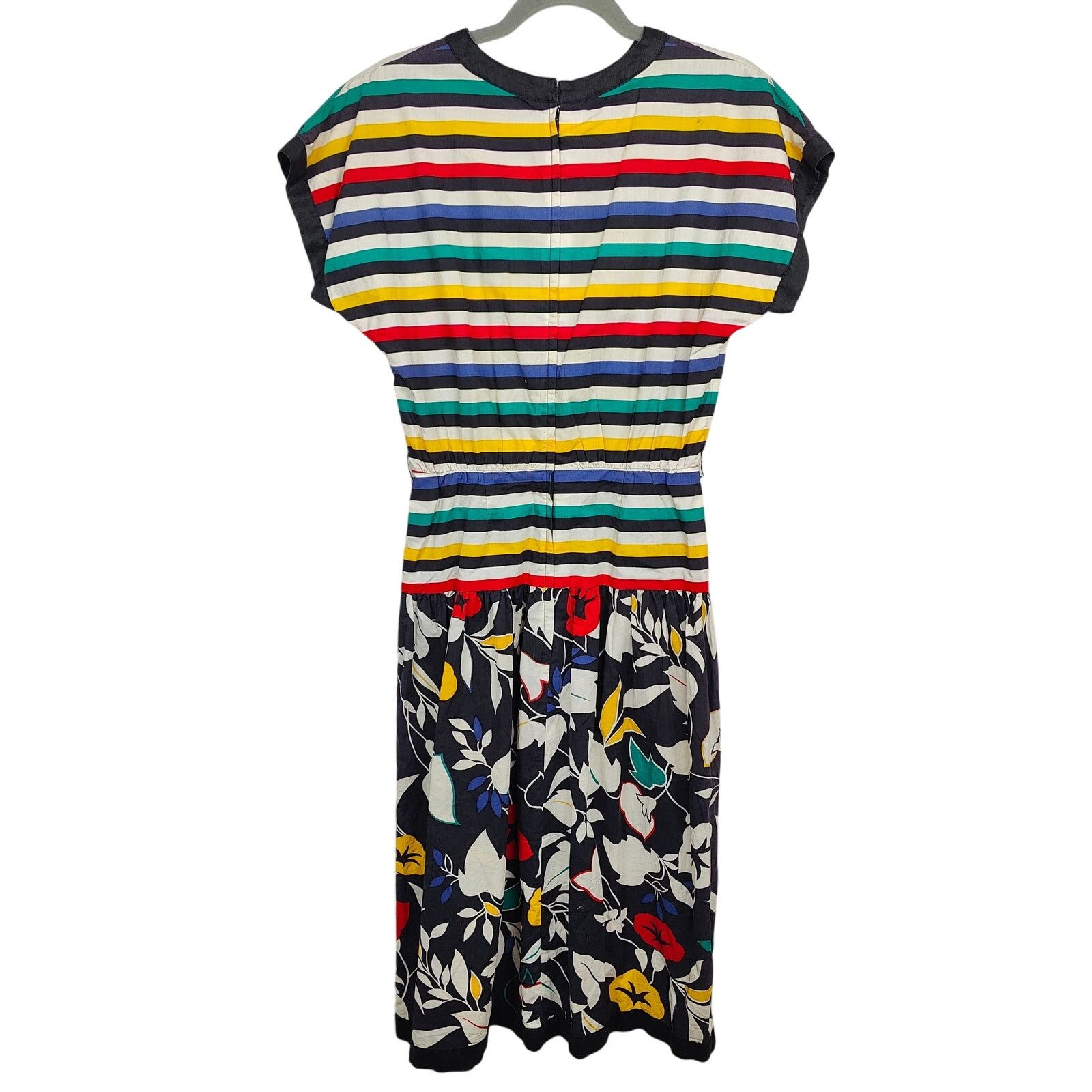 Other Vintage Joan Leslie by Kasper Dress Striped Floral Dress 6 Size M / US 6-8 / IT 42-44 - 9 Thumbnail