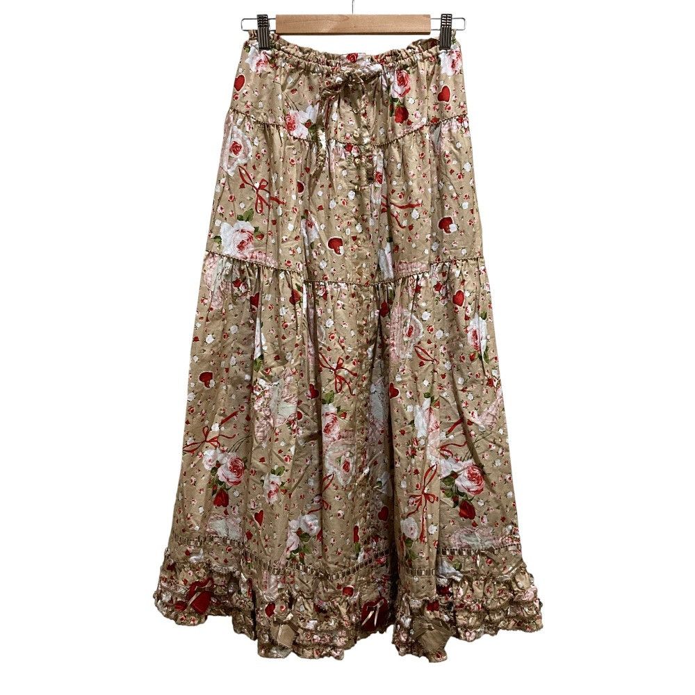 Other Other PINK HOUSE Ornament Rose Print Skirt Textile Skirts A2131FSY002 DUTY FREE for USA Size ONE SIZE - 1 Thumbnail
