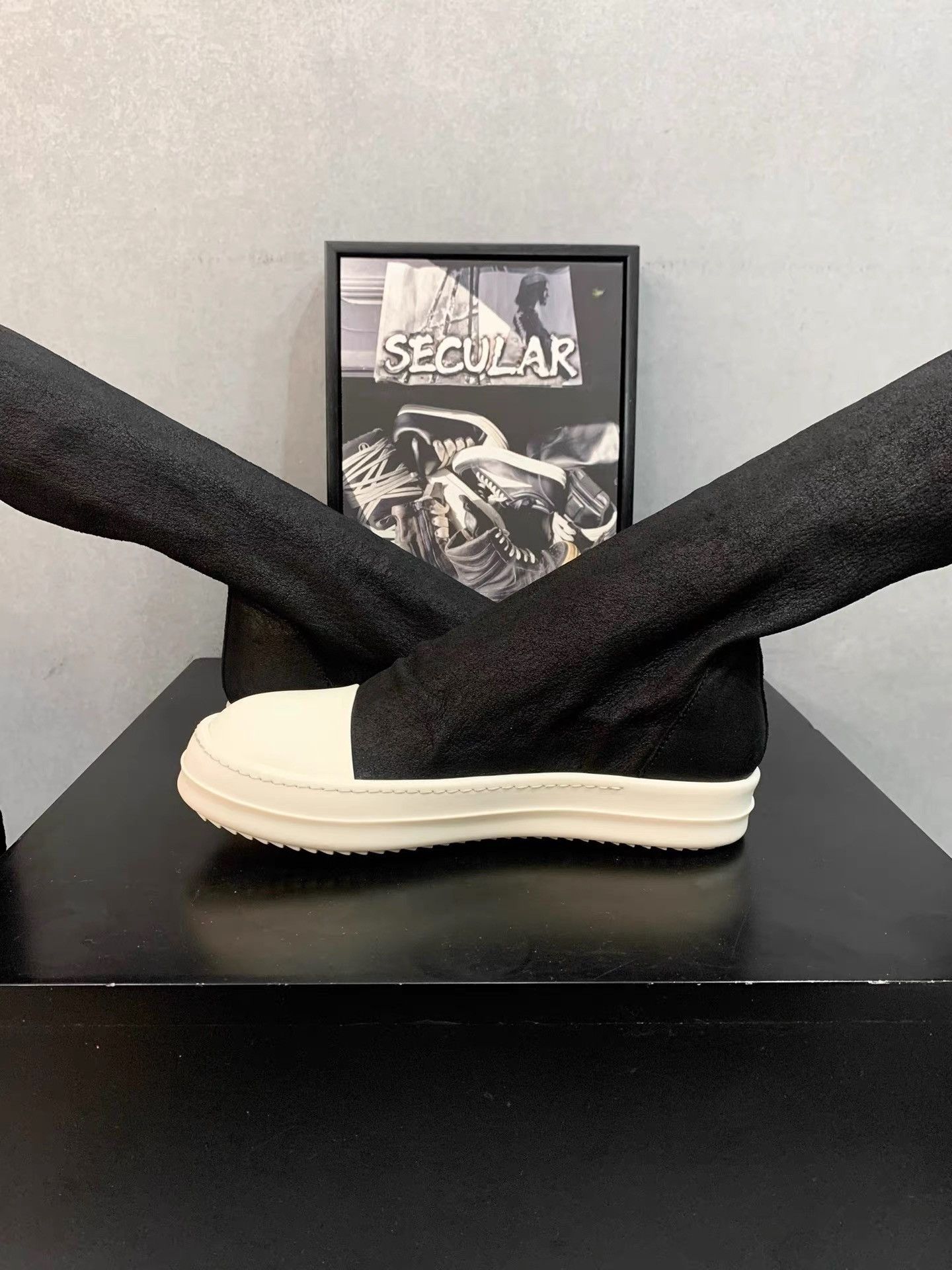 Rick Owens Rick Owens Mainline Lambskin Over-the-knee Boots K34 Size US 6.5 / IT 36.5 - 6 Thumbnail