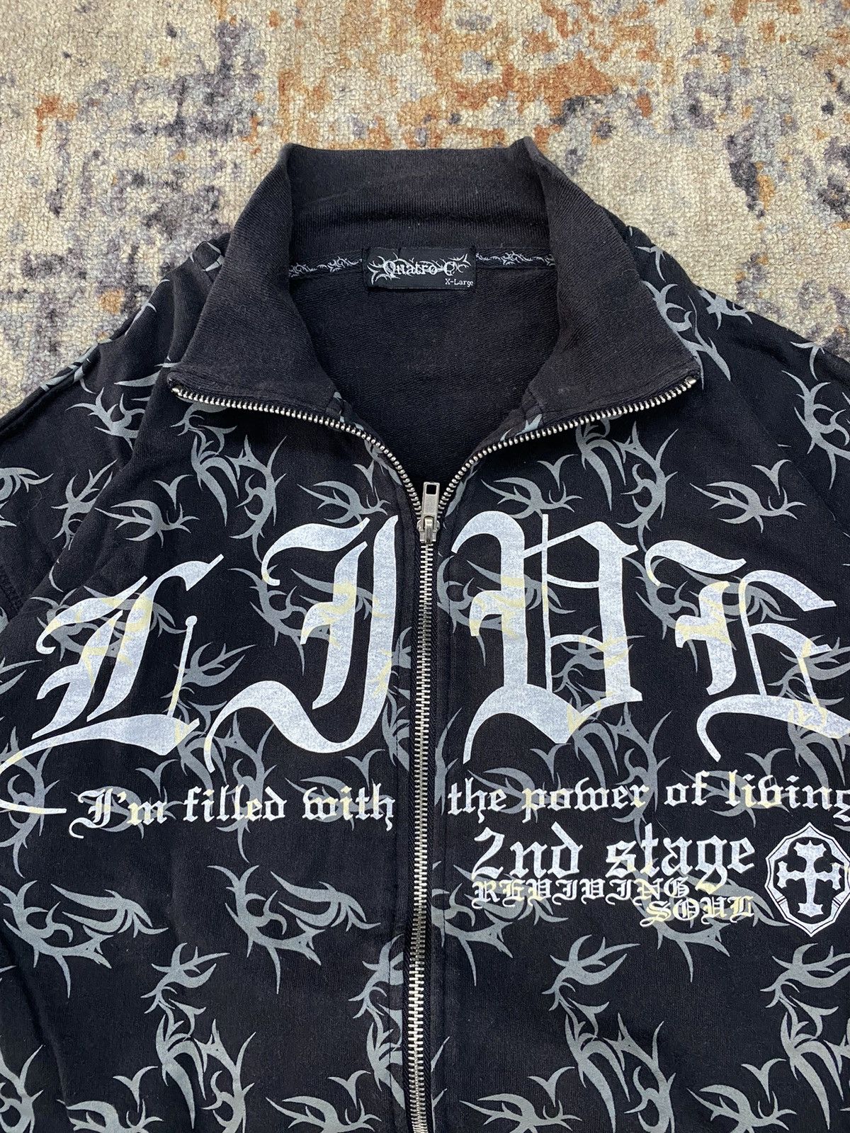 Le Grande Bleu (L.G.B.) Undefined Qnatro-Q tribal sweater zip up ifsxstyle lgb Size US M / EU 48-50 / 2 - 6 Thumbnail