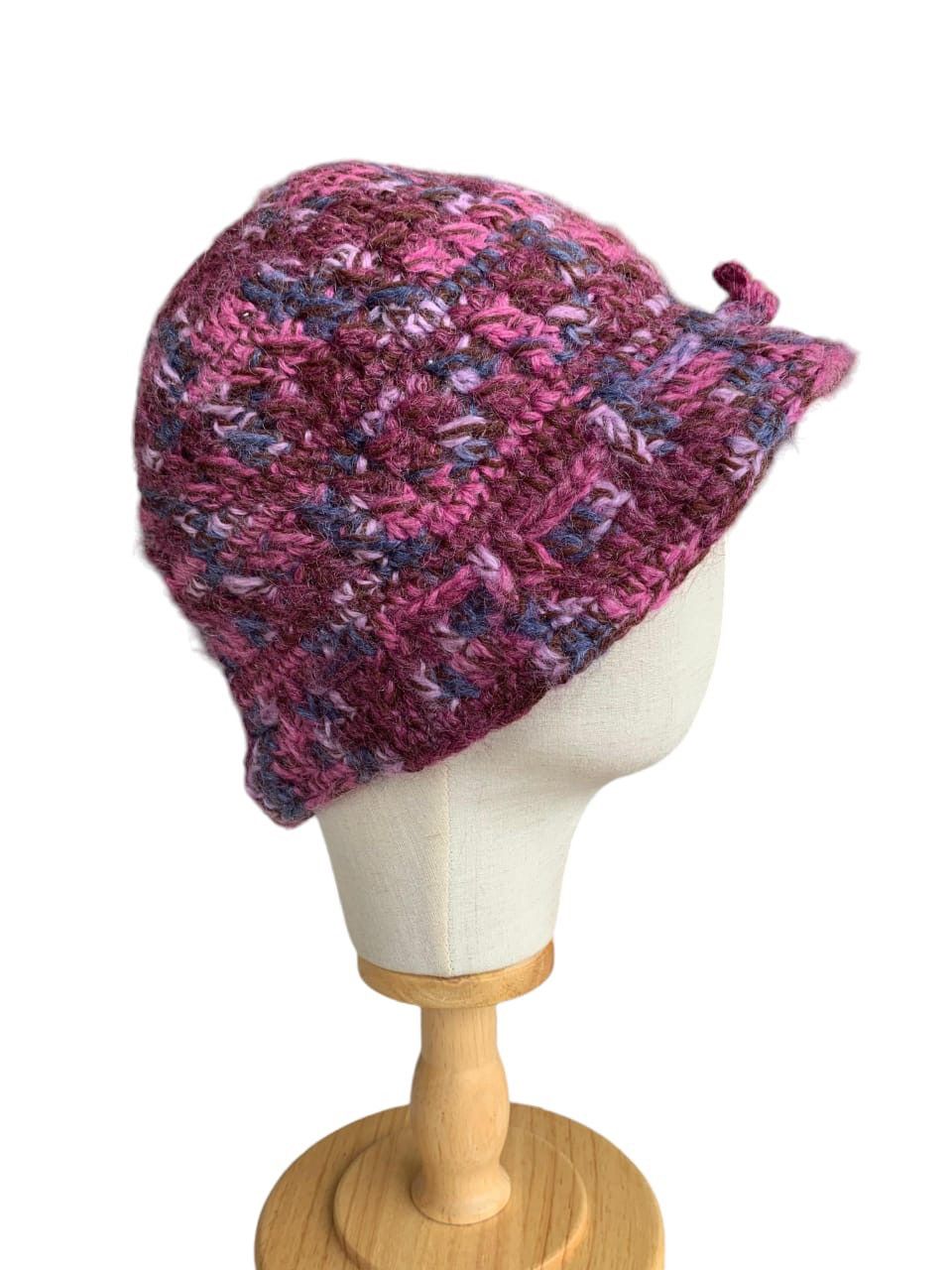 Japanese Brand × Kapital × Vintage HIPPIES Style 🌈 Fur Knitted Distressed Bucket Hat Size ONE SIZE - 4 Thumbnail