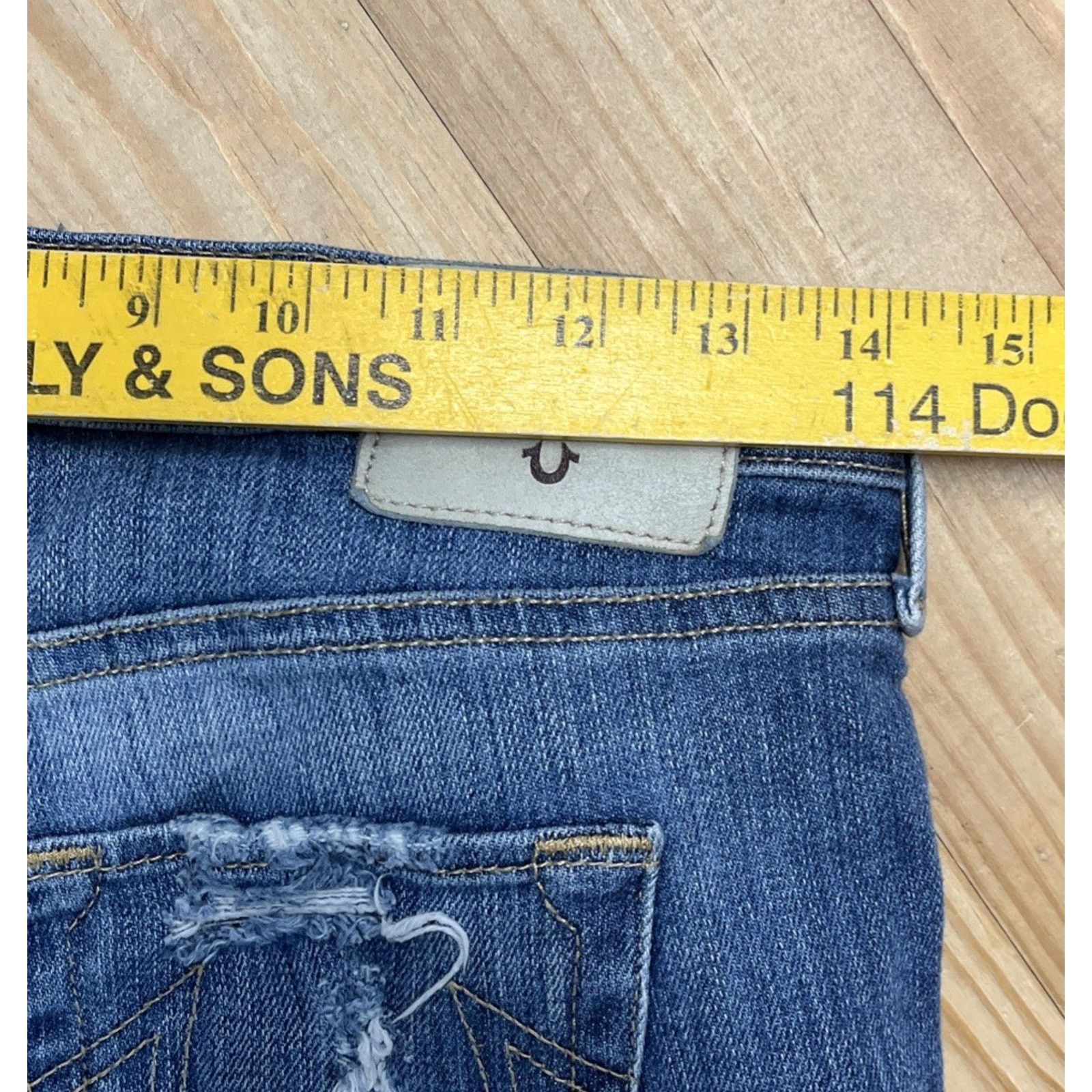 True Religion Womens True Religion Distressed Blue Jeans size 26 Size 26" / US 2 / IT 38 - 7 Thumbnail