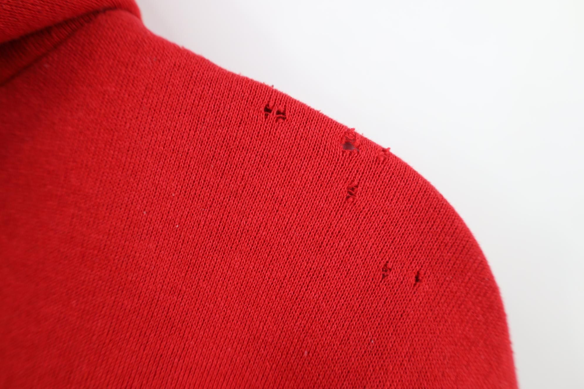 Vintage Vintage 80s 90s Streetwear Blank Hoodie Sweatshirt Red USA Size US L / EU 52-54 / 3 - 11 Thumbnail