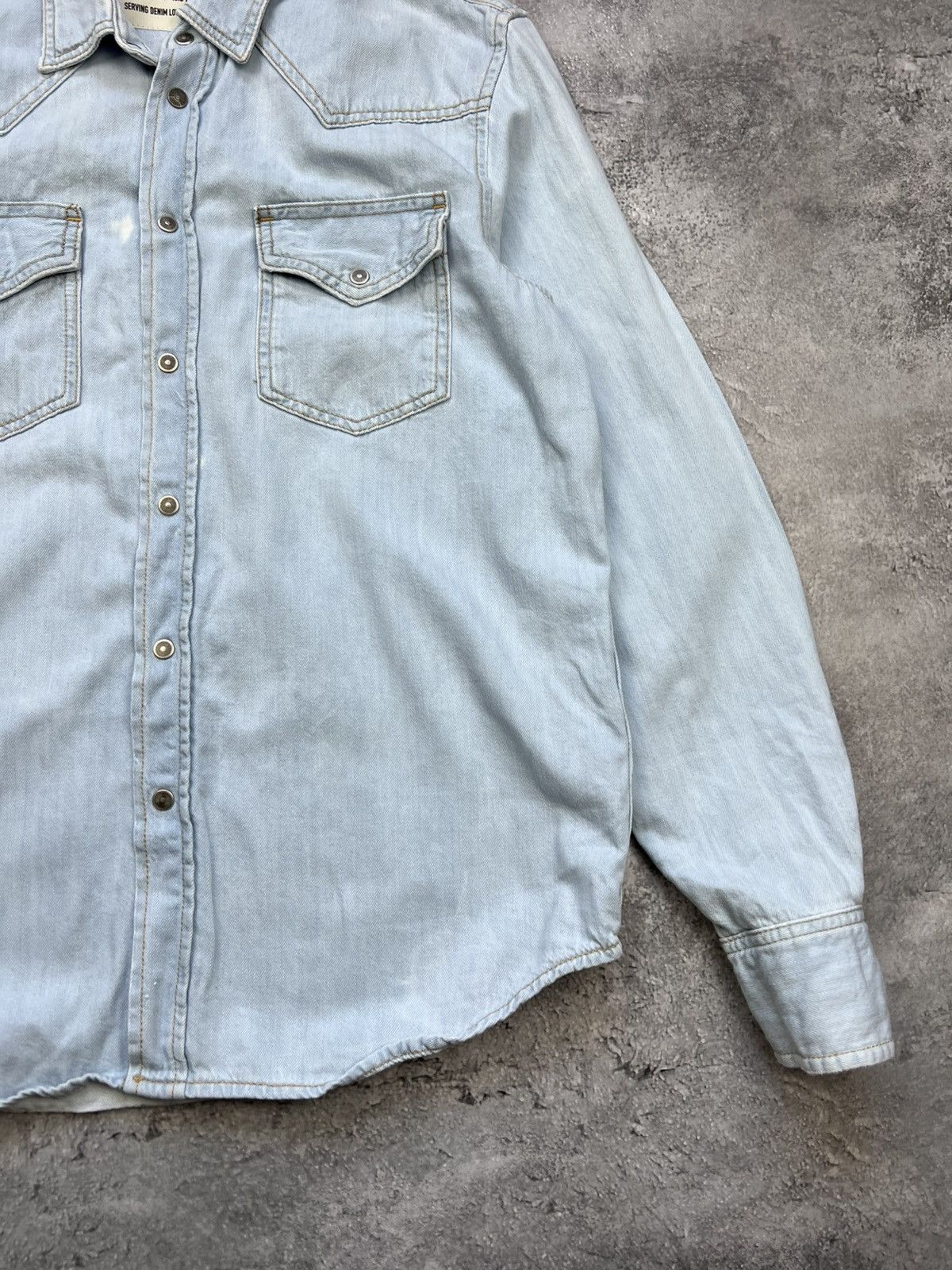 Diesel Diesel Blue Denim Shirt Button Classic Mens Size US M / EU 48-50 / 2 - 2 Thumbnail