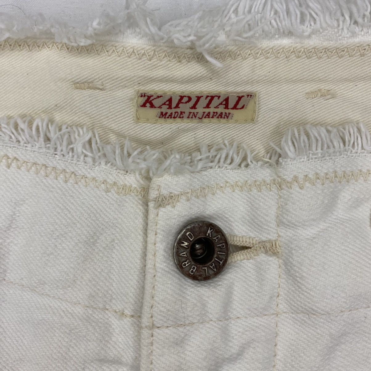Kapital Kapital White Denim Jeans Size 28" / US 6 / IT 42 - 6 Thumbnail