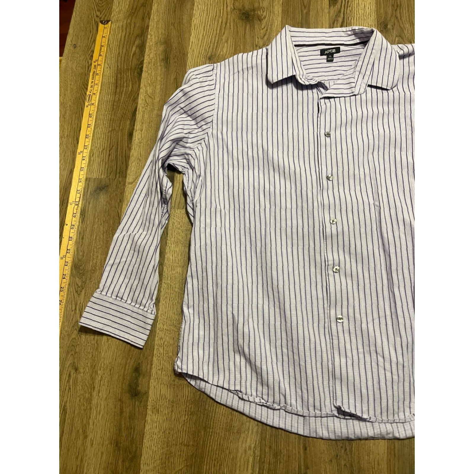 Apt. 9 Apt.9 Men's XL Purple Striped Button-Up Long Sleeve Shirt User: Apt.9 Men's Size XL Purple Striped Button-Up Long Sleeve Shirt Size US XL / EU 56 / 4 - 3 Thumbnail