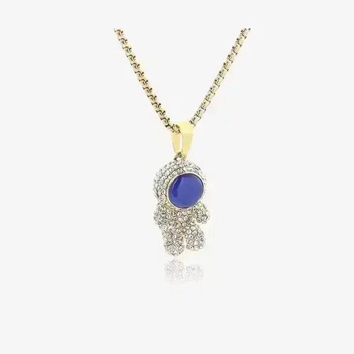 Other Cute Astronaut Pendant Men's Titanium Steel Necklace Size ONE SIZE - 1 Thumbnail