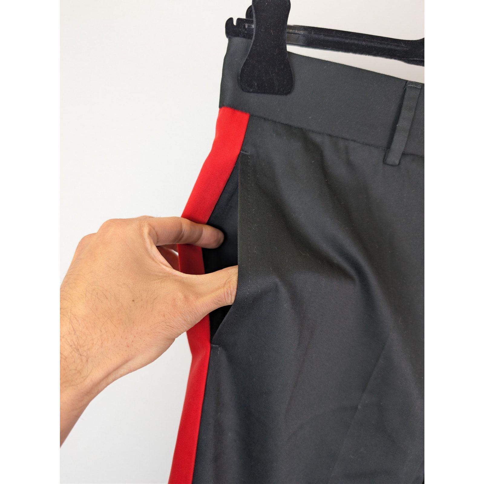 Palm Angels o1rshd1 Racing Chino Pants in Black / Red Size US 36 / EU 52 - 6 Thumbnail