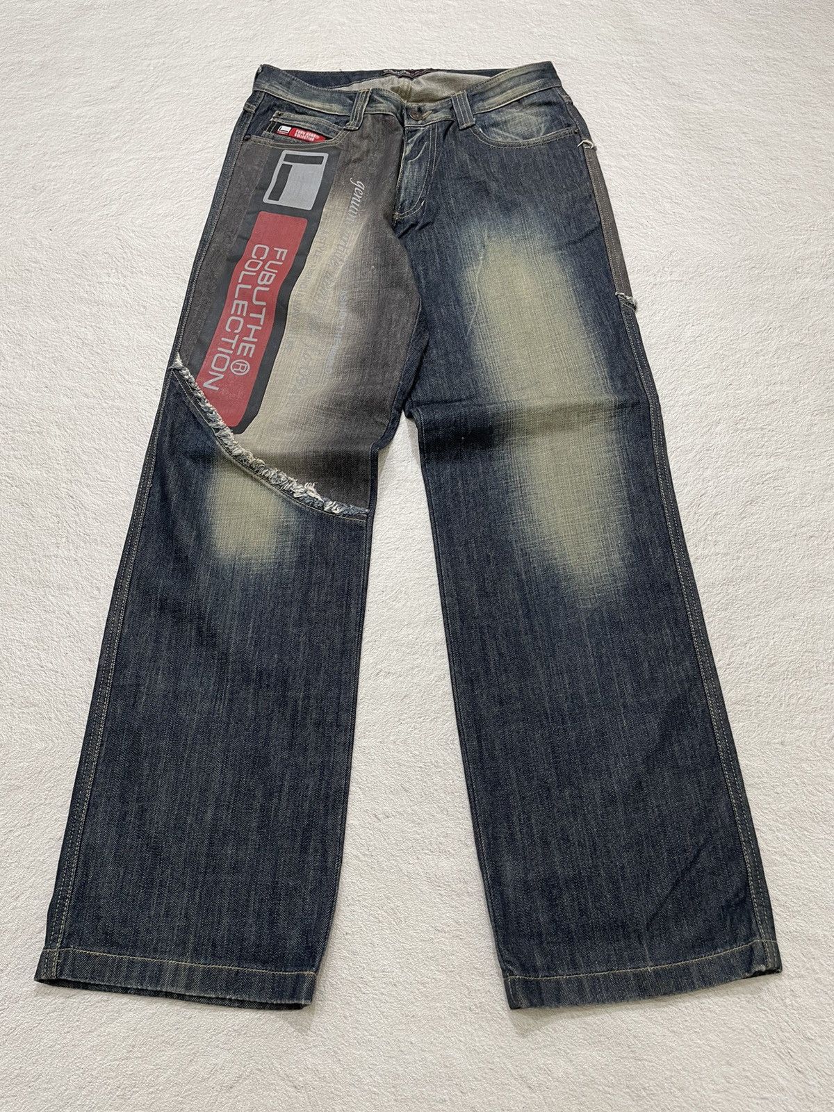 Fubu 2000s Fubu Baggy Jeans Stonewas Big Logo Size US 30 / EU 46 - 1 Thumbnail