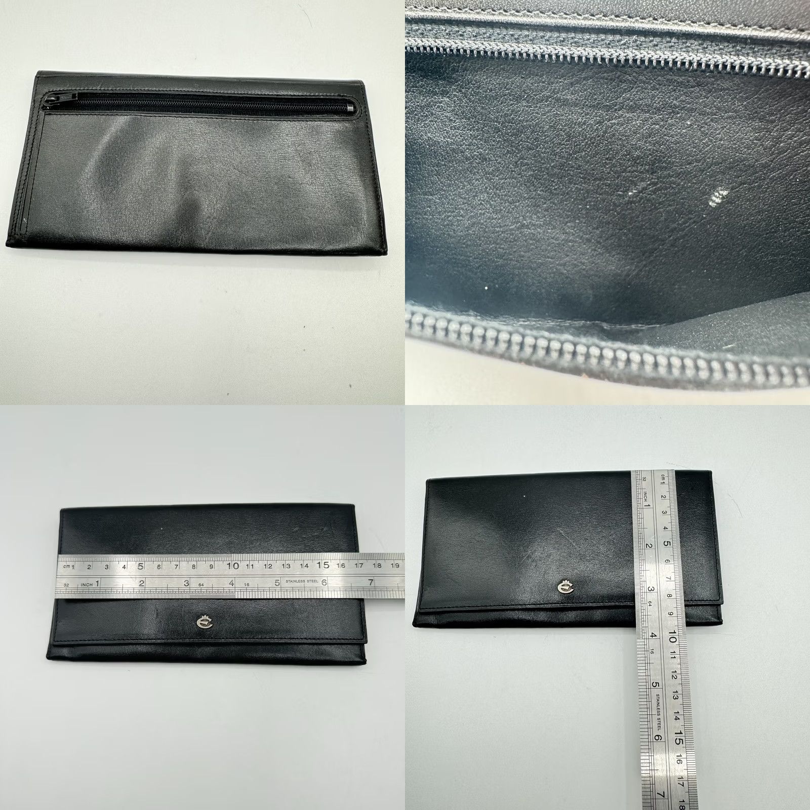Vintage VTG Esquire Wallet Leather West Germany Black S Unisex Card Money Folding Button Handmade Size ONE SIZE - 8 Thumbnail