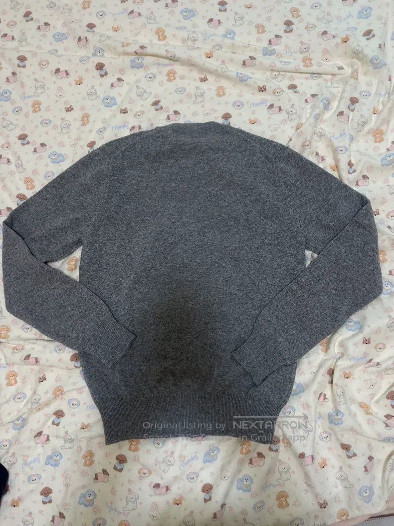 Comme des Garcons Comme Des Garcons Light gray round neck knit cardigan Size XS / US 0-2 / IT 36-38 - 4 Thumbnail