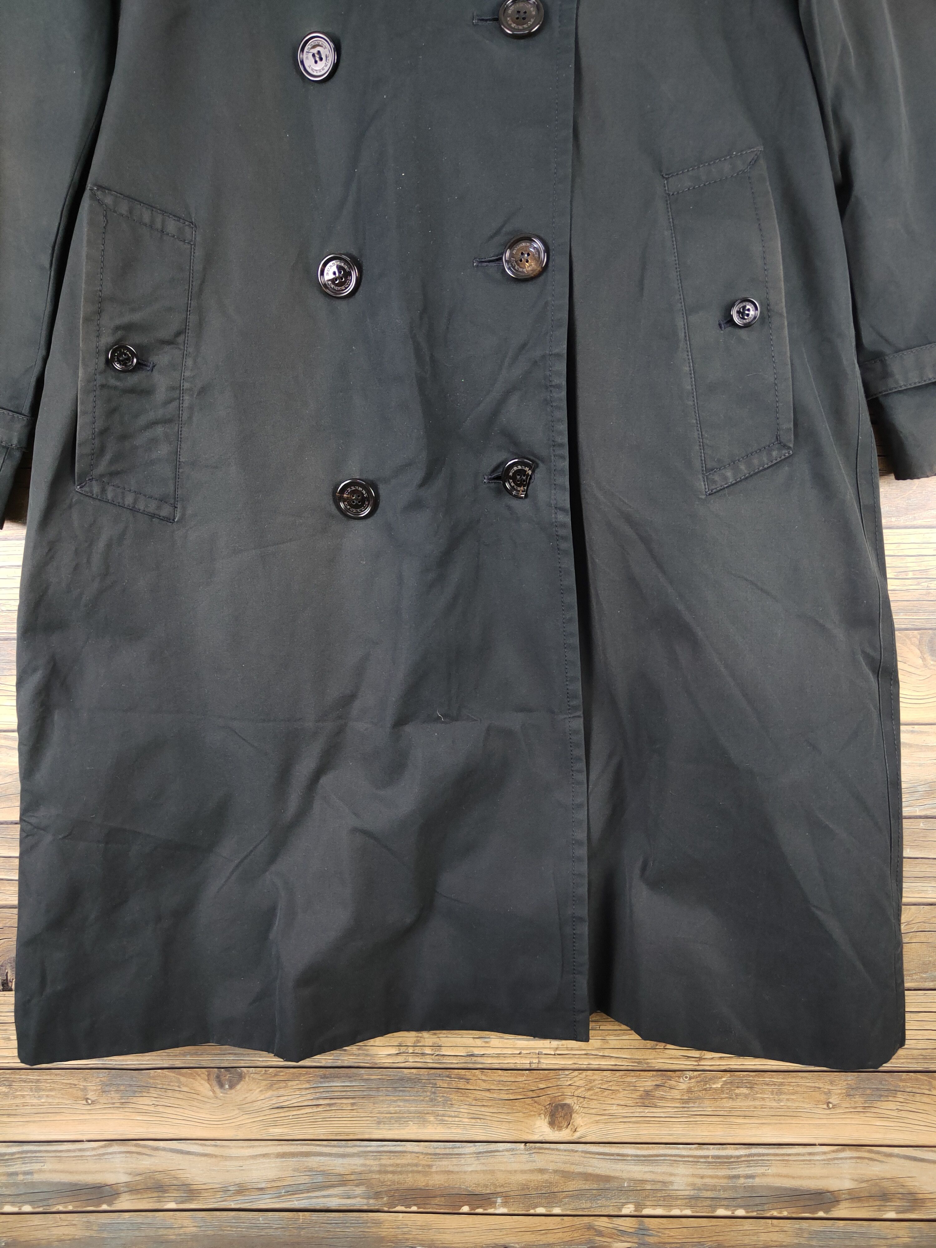 Burberry D Burberry Black Faded trench coat Long Jackets #W1690 Size L / US 10 / IT 46 - 9 Thumbnail