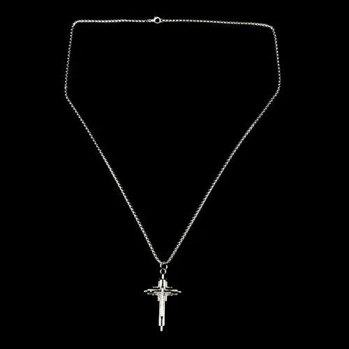 Jewelry Abstract Cross Punk Necklace Chain Size ONE SIZE - 4 Thumbnail