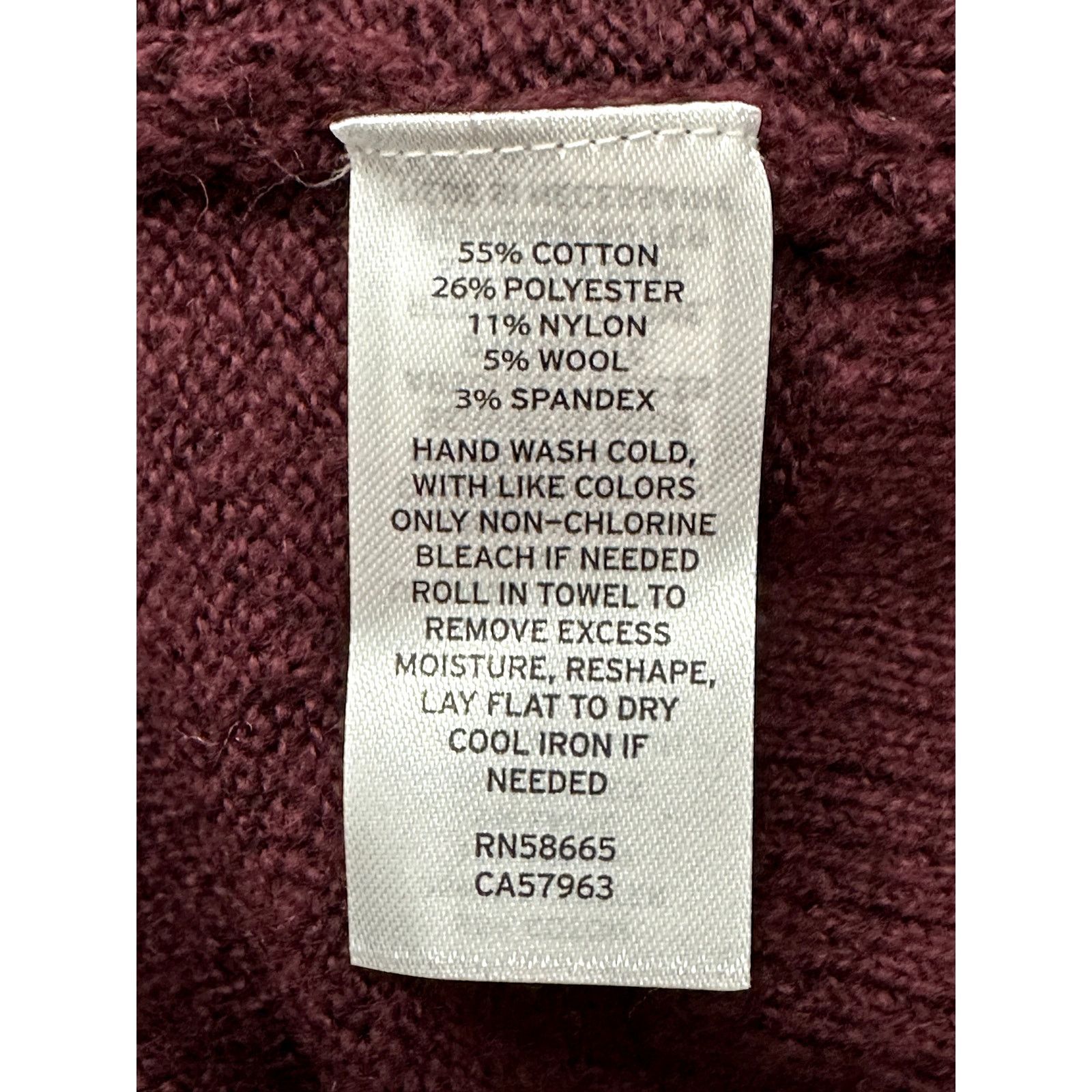 Treasure & Bond Treasure & Bond Sweater Turtleneck Cotton Burgundy W S NWT Size S / US 4 / IT 40 - 10 Thumbnail