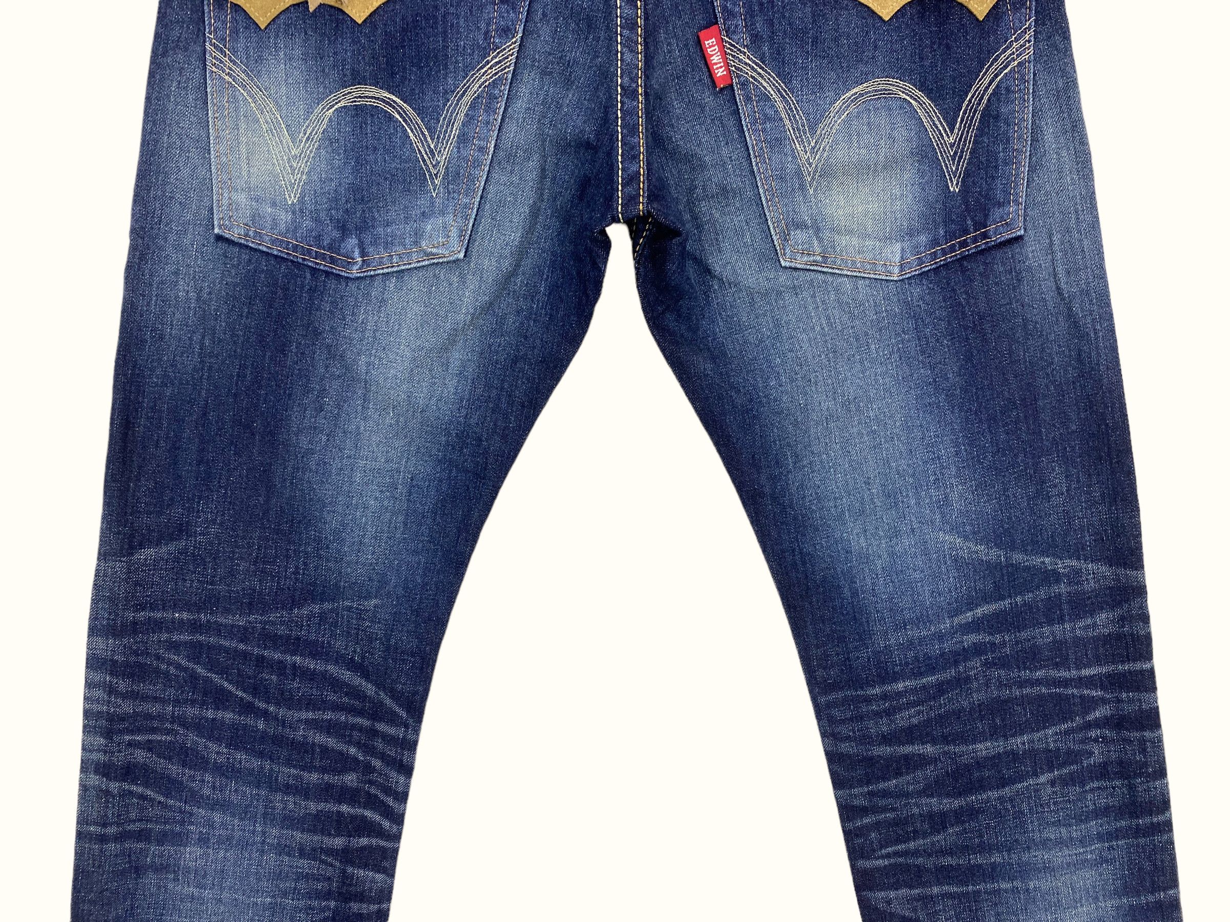 Other Edwin Japan Distressed Denim Jeans - Straight Leg Vintage Size 28" / US 6 / IT 42 - 6 Thumbnail