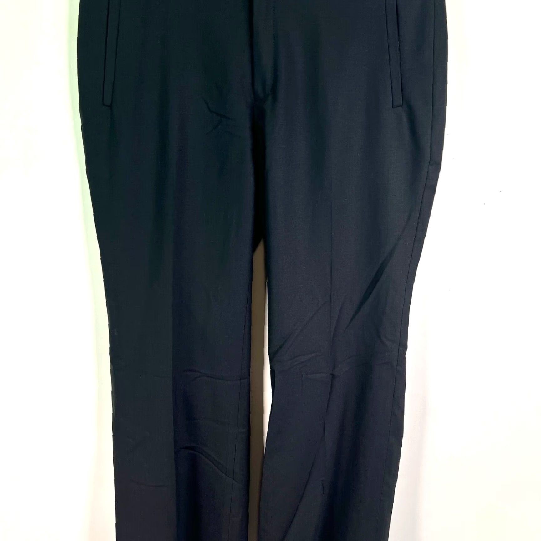 Banana Republic VINTAGE Banana Republic Womens Flared Dress Pants Size 8 Black Wool Lined 32x34 Business Casual Formal Size 30" / US 8 / IT 44 - 4 Thumbnail