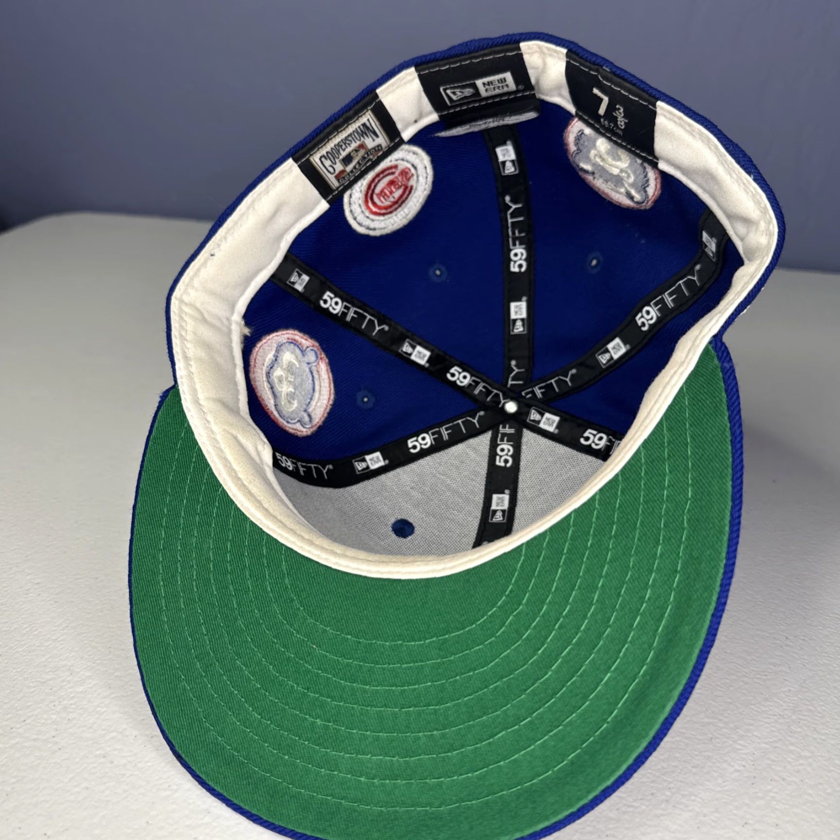 New Era Chicago Cubs New Era Logo Timeline All Over Print Hat Fitted Baseball Cap 7 3/8 Men Blue Baseball Cap 7 3/8? Size ONE SIZE - 8 Thumbnail