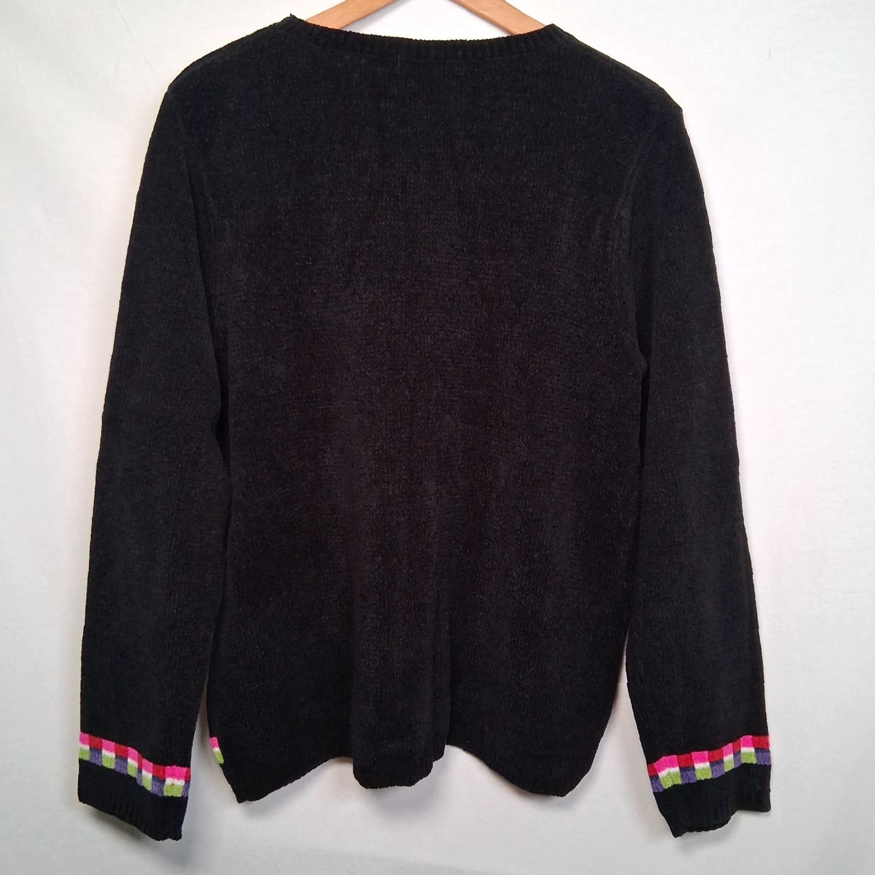 Vintage VINTAGE Karen Scott Sweater Pullover Women’s L Black Quilted Knit Retro Y2K Size L / US 10 / IT 46 - 2 Thumbnail
