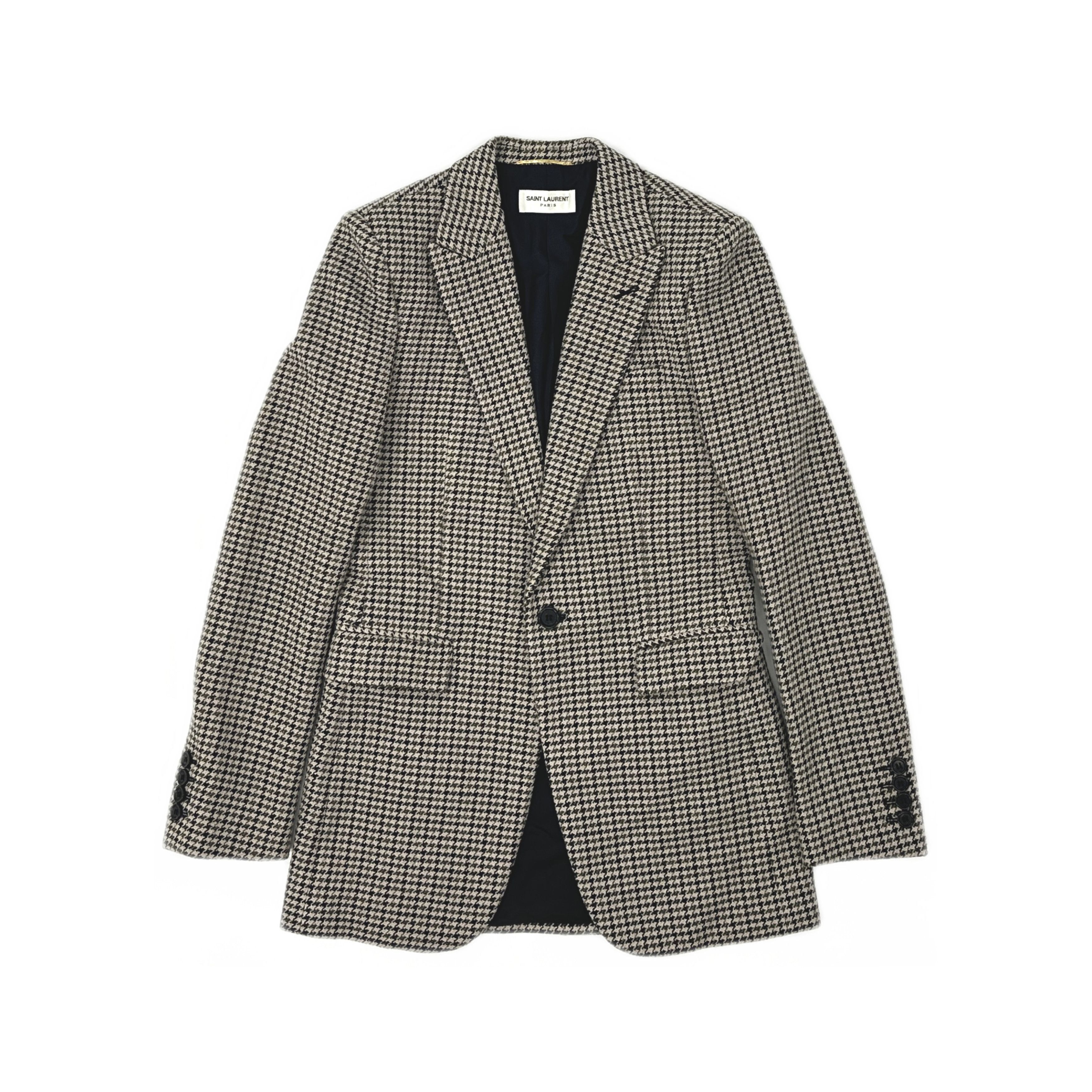 Saint Laurent Paris Saint Laurent Houndstooth Blazer Size 34 Size XS / US 0-2 / IT 36-38 - 1 Thumbnail
