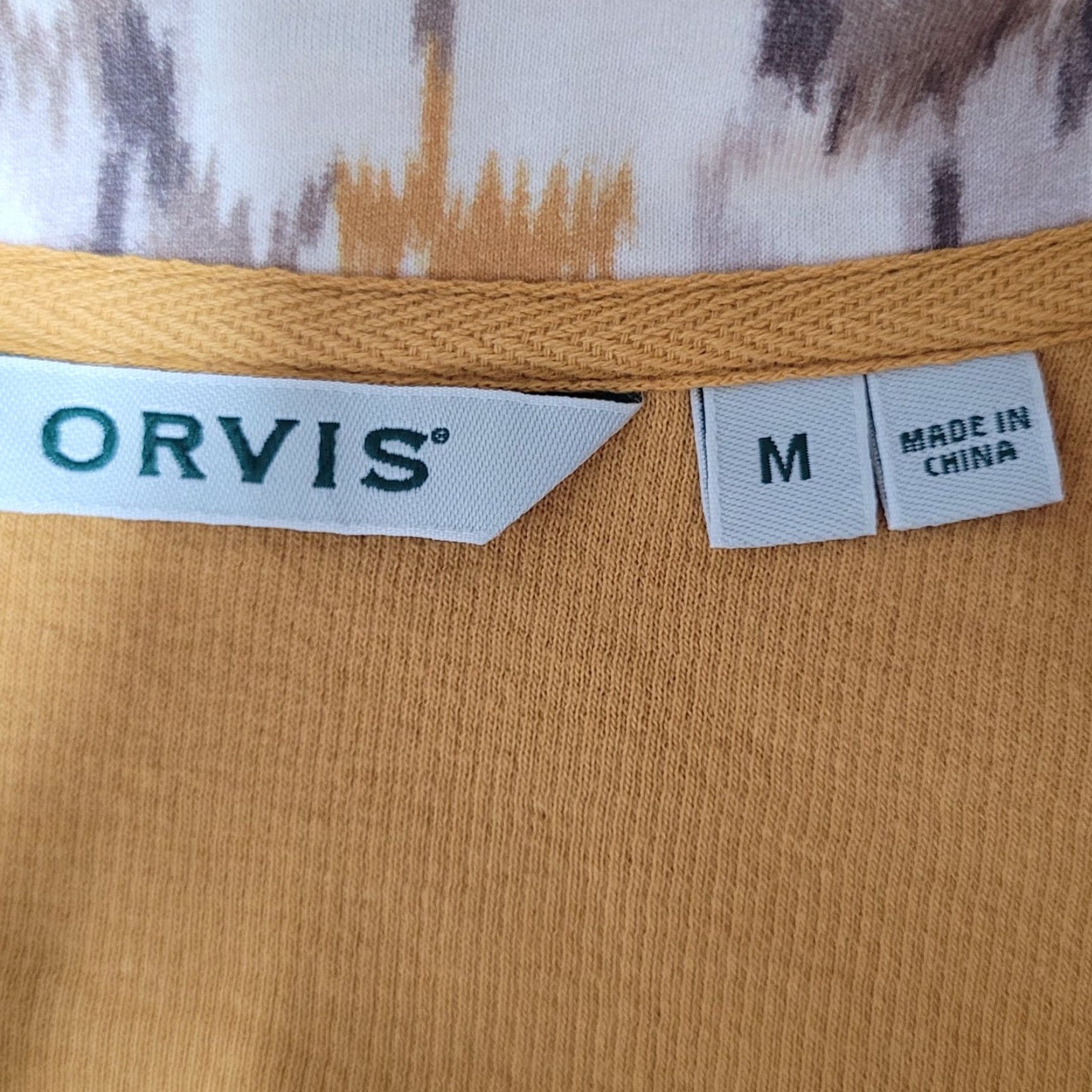 Orvis Orvis Yellow Print Trim Snap Collar Pullover Pockets Sweatshirt Women Medium M Size Size M / US 6-8 / IT 42-44 - 3 Thumbnail