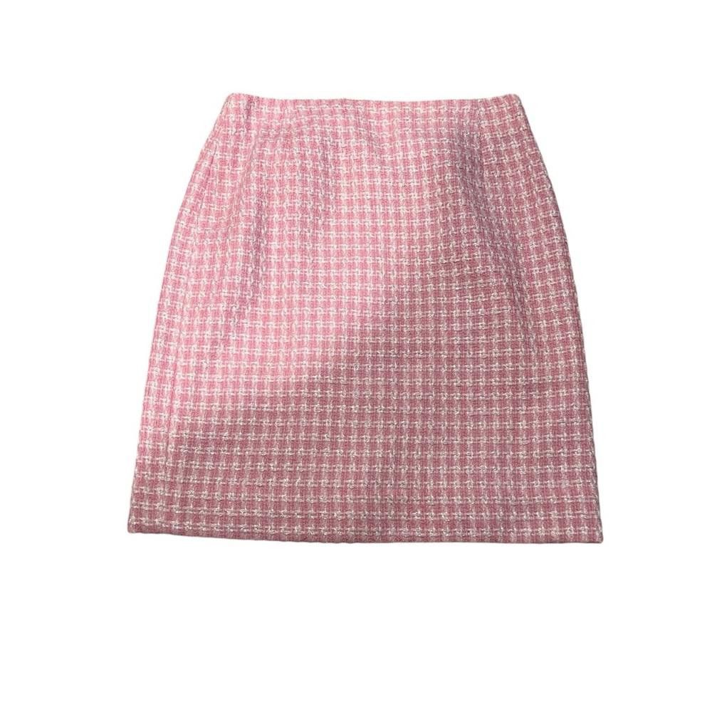 Escada Escada Pink Tweed Skirt size 36 Size 30" / US 8 / IT 44 - 1 Thumbnail