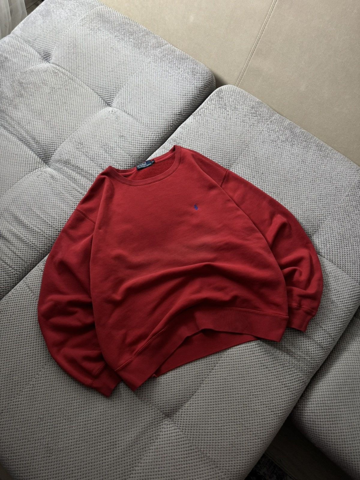 Polo Ralph Lauren × Ralph Lauren × Vintage Polo Ralph Lauren Vintage Red Sweatshirt Size US XL / EU 56 / 4 - 1 Thumbnail