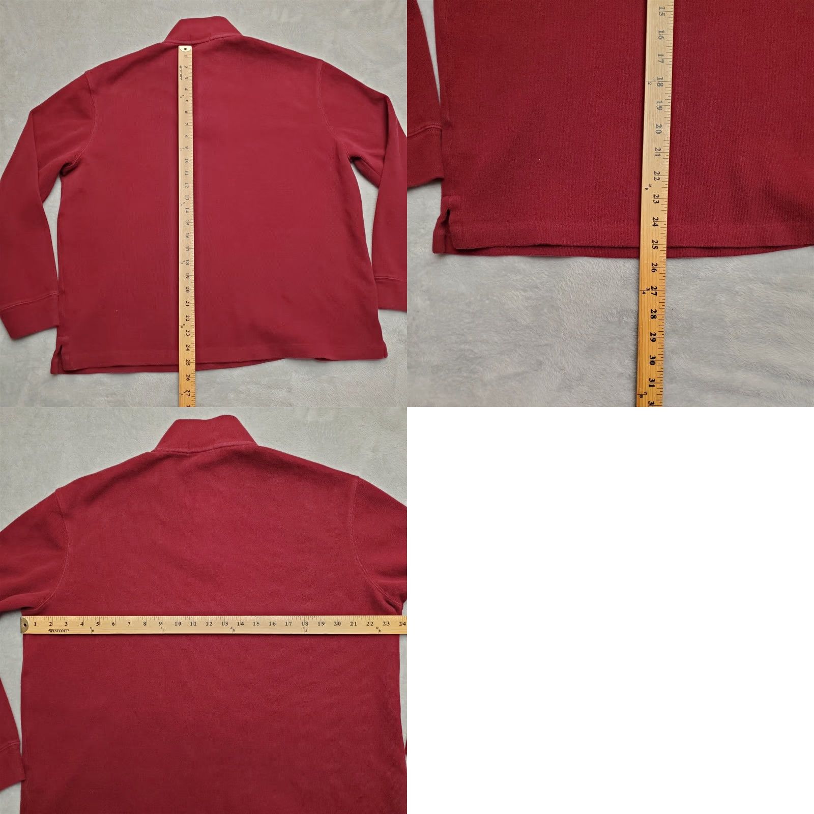 Polo Ralph Lauren Polo Ralph Lauren Sweater Mens XL Red Zip Pullover 100% Cotton Knit Mock Neck Pullover Casual Logo Embroidered Zipper Long Sleeve Size US XL / EU 56 / 4 - 8 Thumbnail