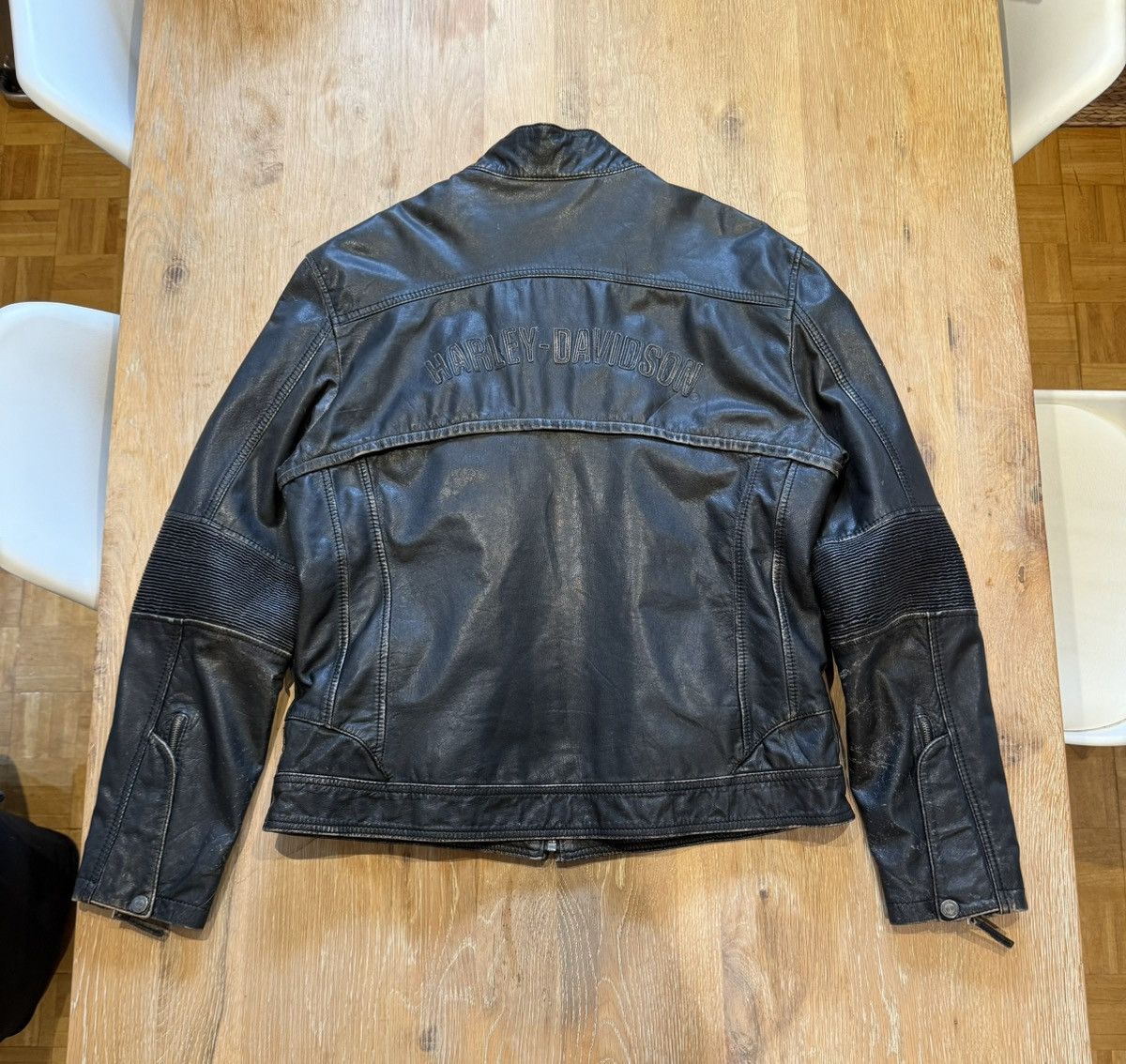 Harley Davidson Vintage Harley Davidson Leather Bike Jacket Size US XL / EU 56 / 4 - 6 Thumbnail