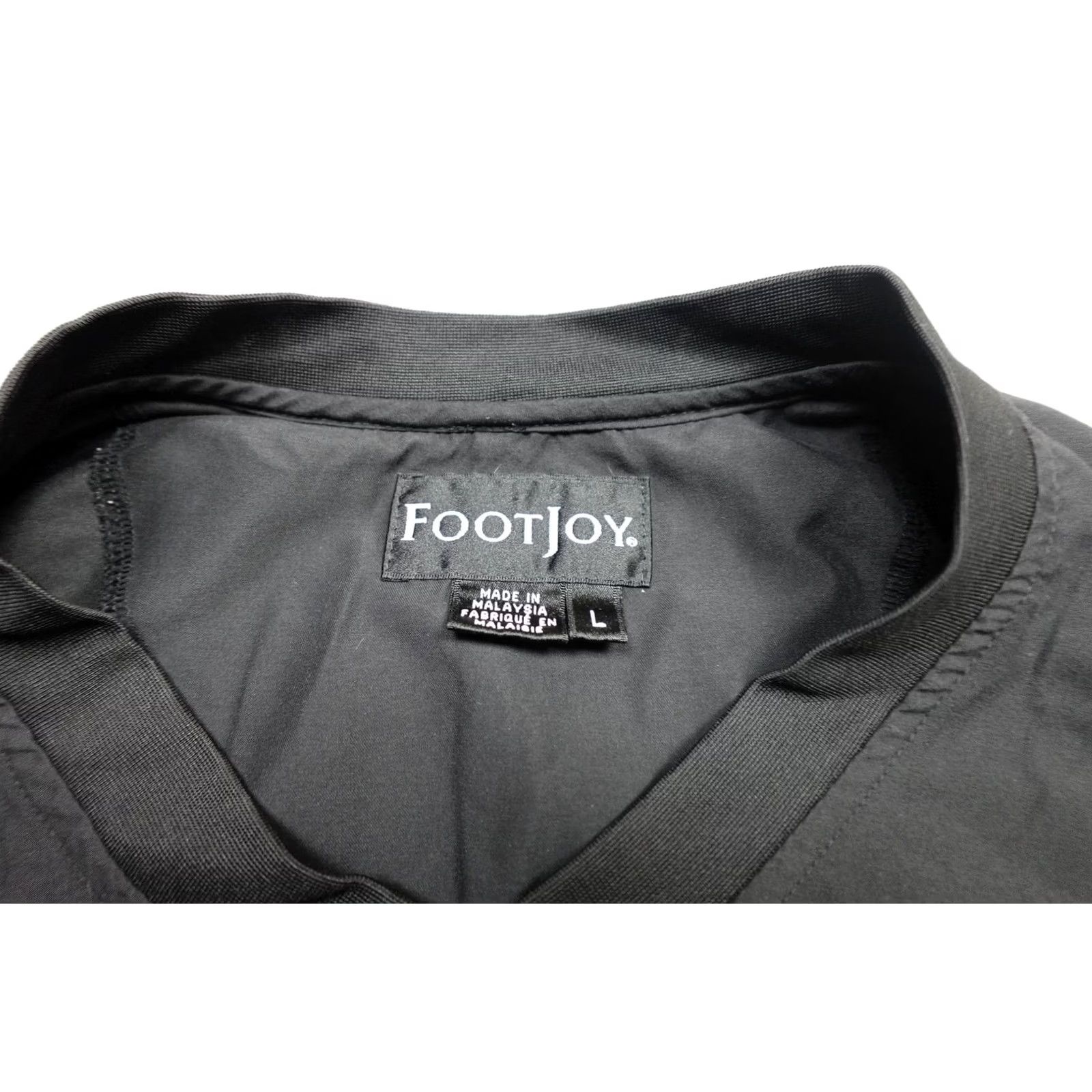 Footjoy FootJoy Golf Jacket Mens Large Black V-Neck Pullover Windbreaker Lightweight Size US L / EU 52-54 / 3 - 2 Thumbnail
