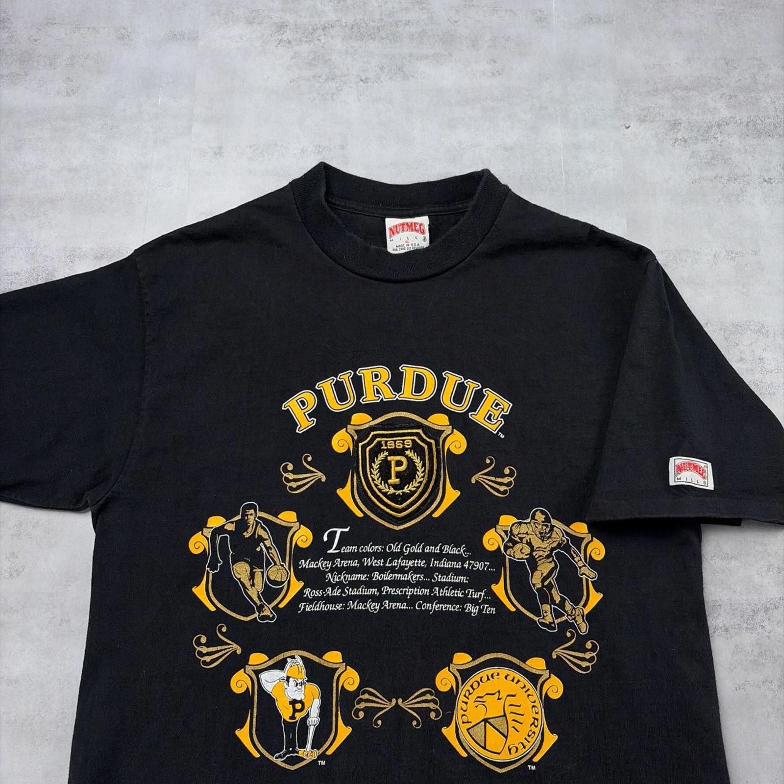 Nutmeg Vintage 90’s Nutmeg Purdue University T-Shirt Size US XL / EU 56 / 4 - 5 Thumbnail