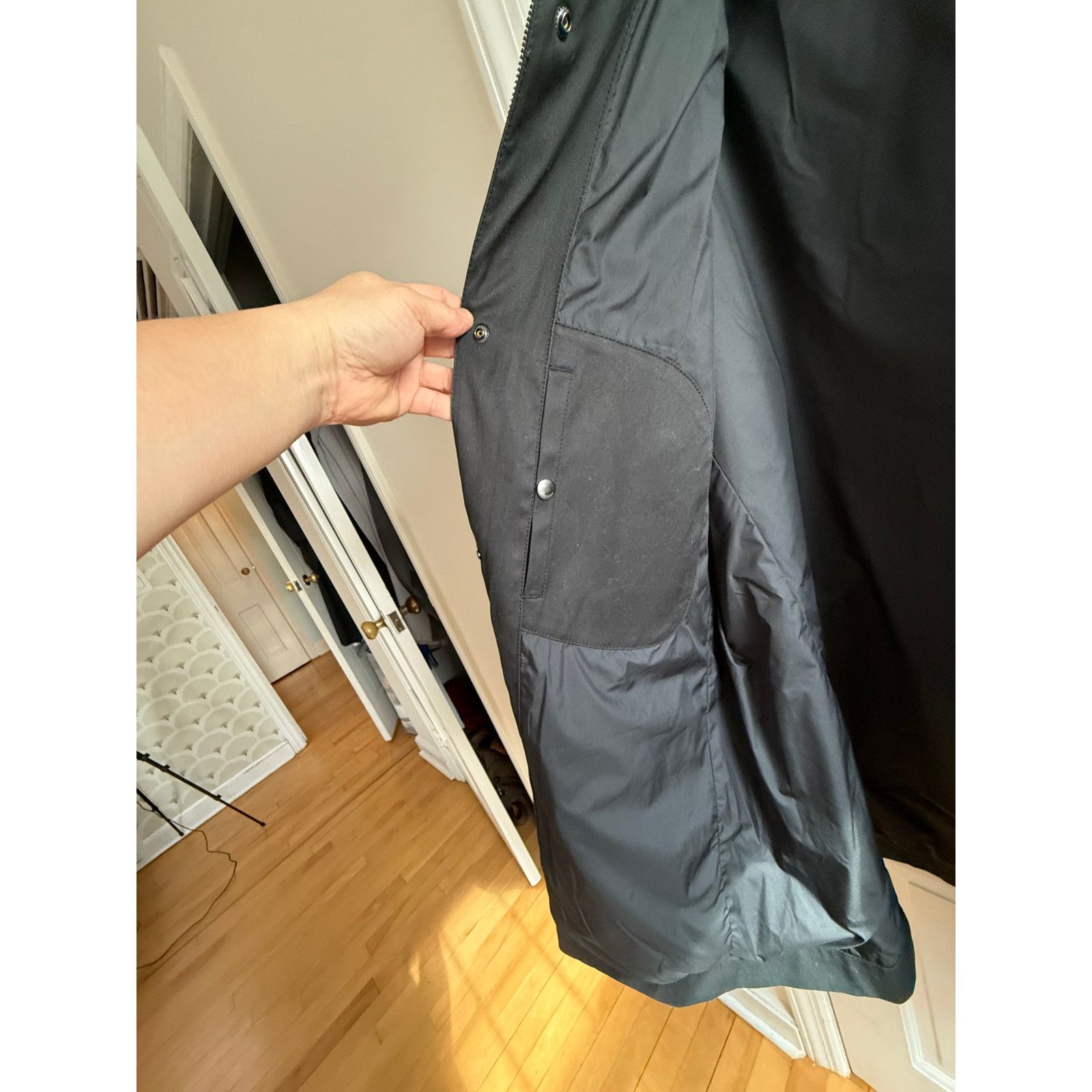 Hugo Boss Hugo Boss "Candon" Black Cotton Overcoat - Men's Size 46R Size US S / EU 44-46 / 1 - 4 Thumbnail