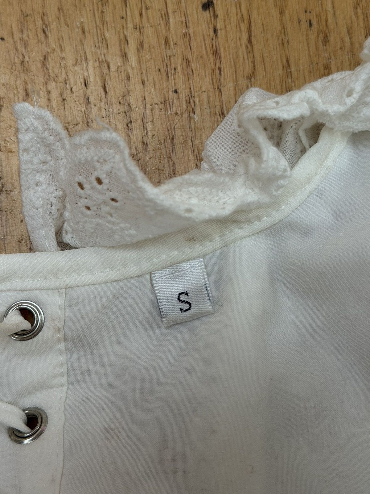 Other White Eyelet Bustier Corset Crop Top Size S / US 4 / IT 40 - 6 Thumbnail