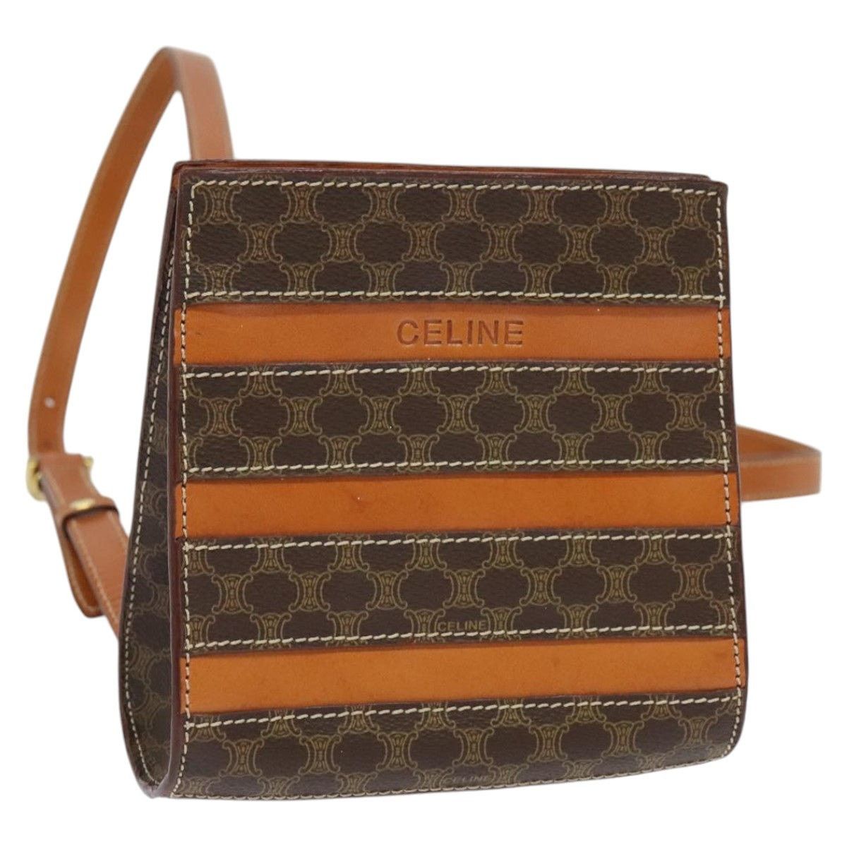 Celine CELINE Macadam Canvas Backpack Pvc Leather Brown Size ONE SIZE - 1 Thumbnail