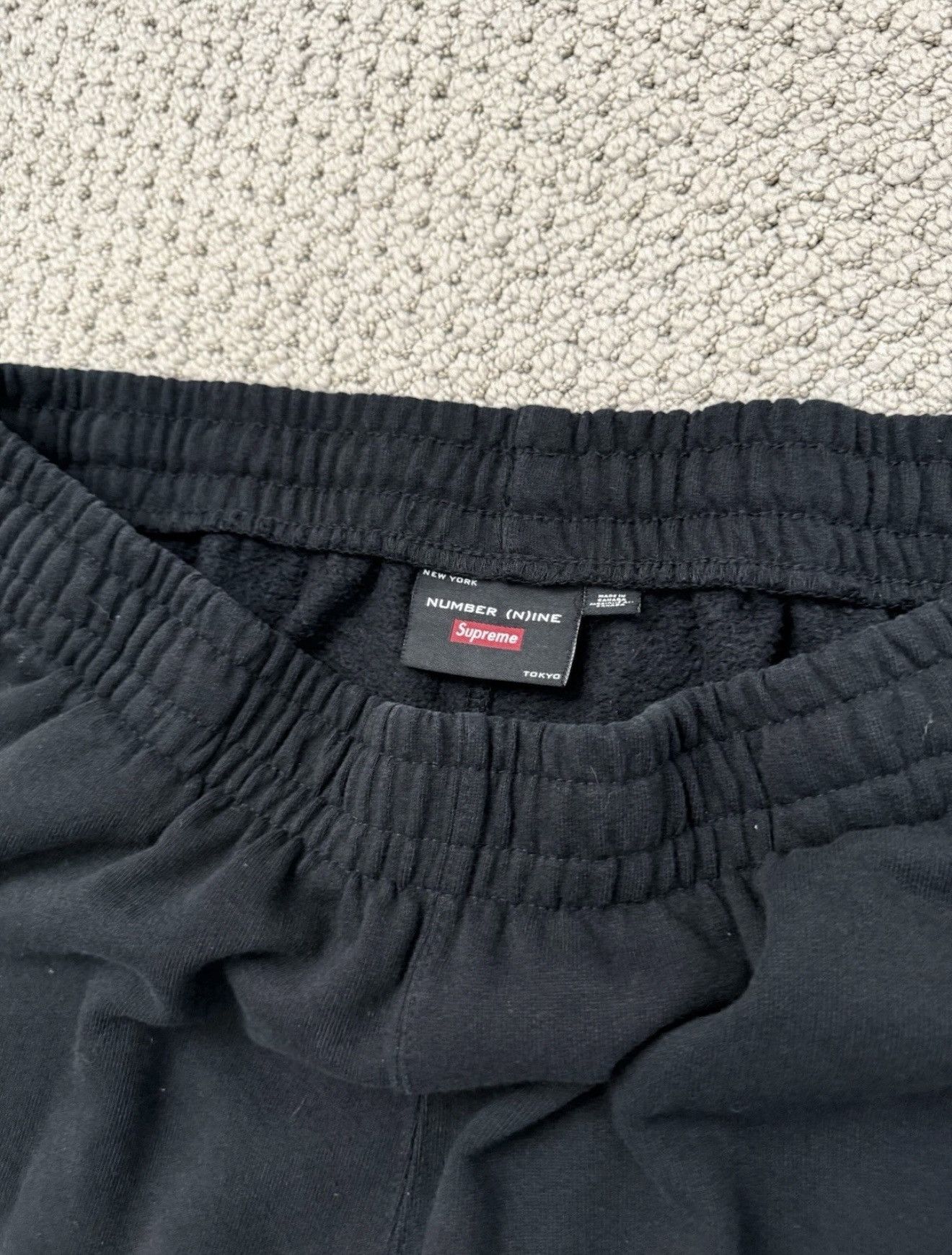 Number (N)ine × Supreme Supreme Number (N)ine Men’s Black Sweatpants Skull Logo L Size US 32 / EU 48 - 2 Thumbnail