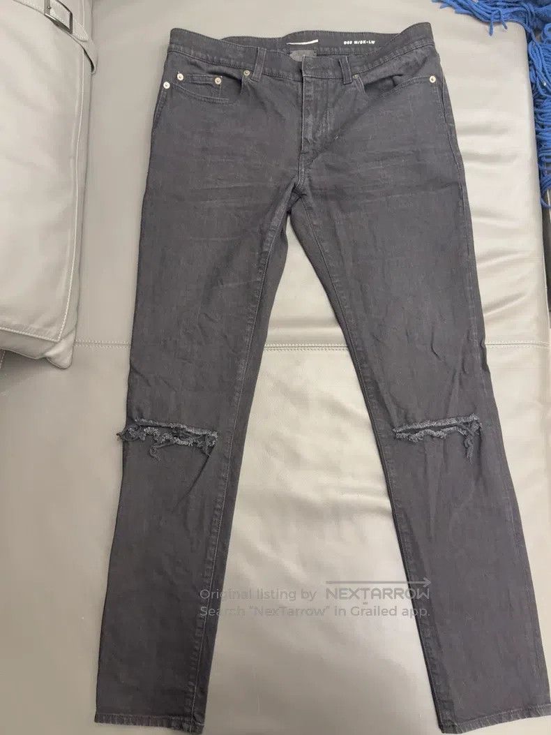 Saint Laurent Paris Saint Laurent Paris Ripped Black Denim Jeans i Size US 33 - 1 Thumbnail