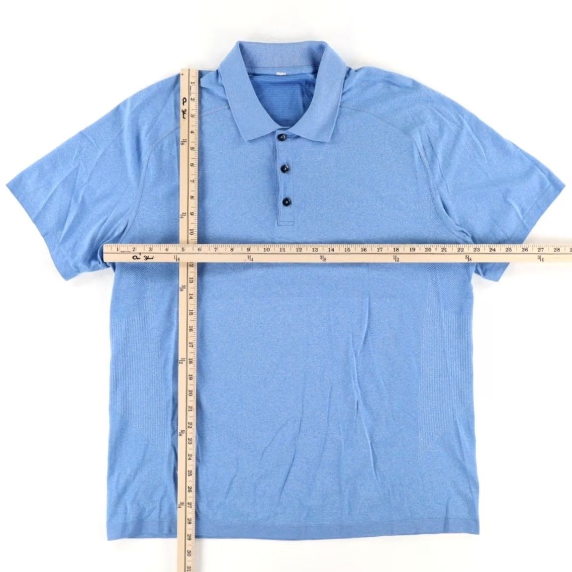 Lululemon Lululemon Metal Vent Tech Nylon Solid Polo Shirt Blue Men's 2XL Size US XXL / EU 58 / 5 - 3 Thumbnail