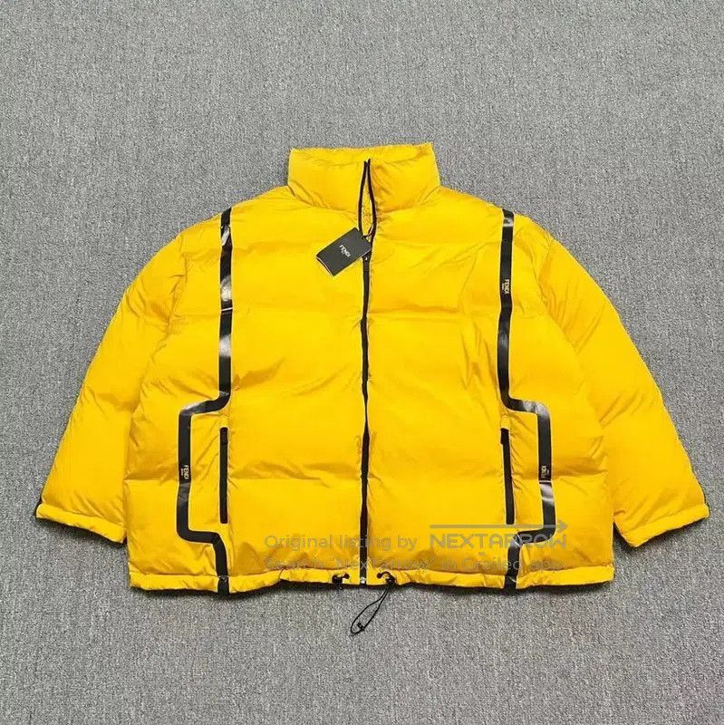 Fendi Fendi Men's Yellow Puffer Jacket Size L . Size US L / EU 52-54 / 3 - 1 Thumbnail