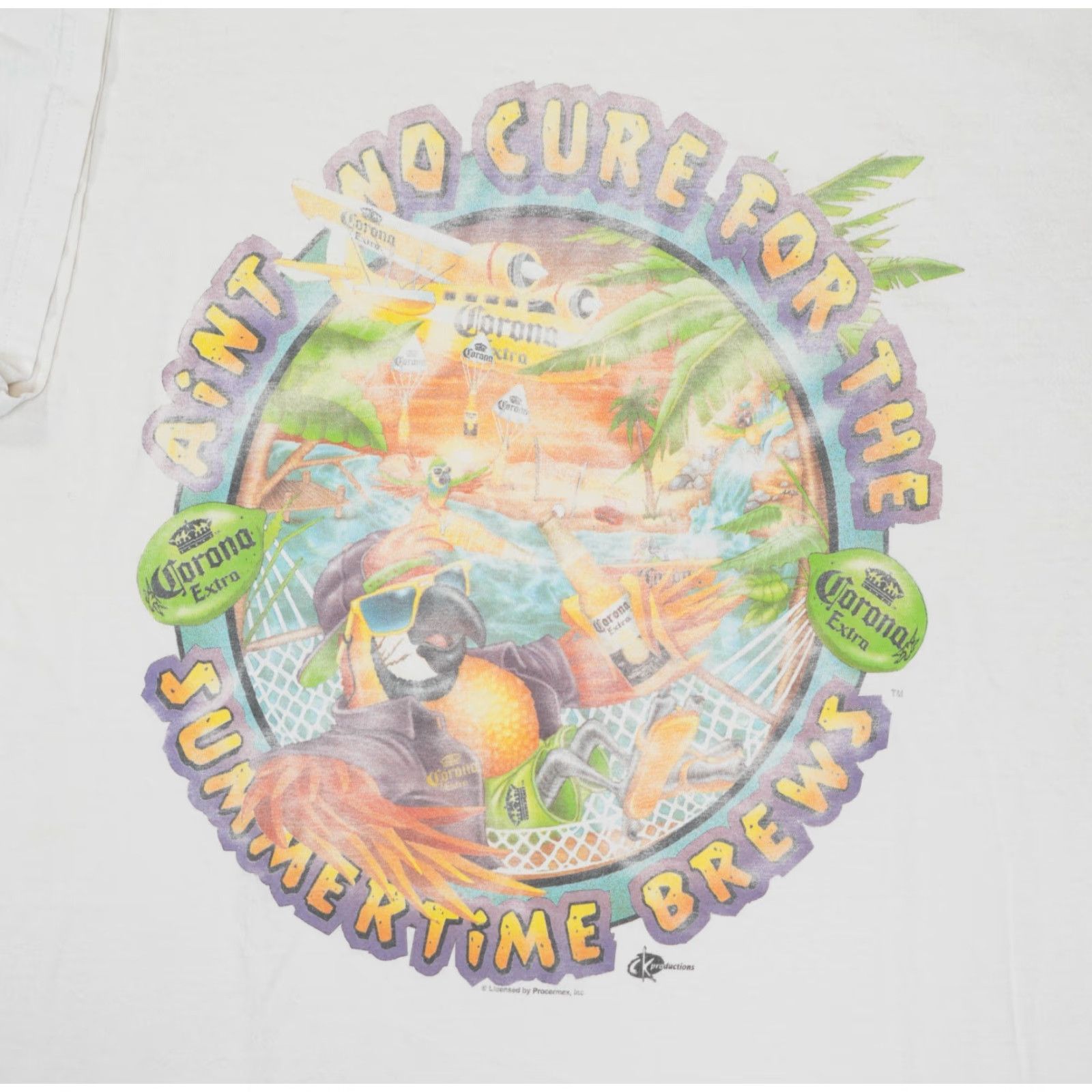 Delta VINTAGE Corona Extra Shirt Mens XL White Beer Beach Summertime Parrot Size US L / EU 52-54 / 3 - 4 Thumbnail