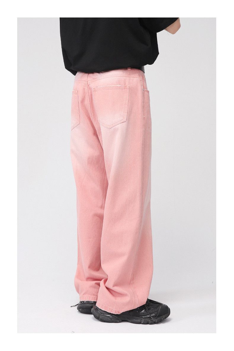 Japanese Brand × Jean Men's Japanese style straight pink wide-leg jeans Size US 32 / EU 48 - 2 Thumbnail