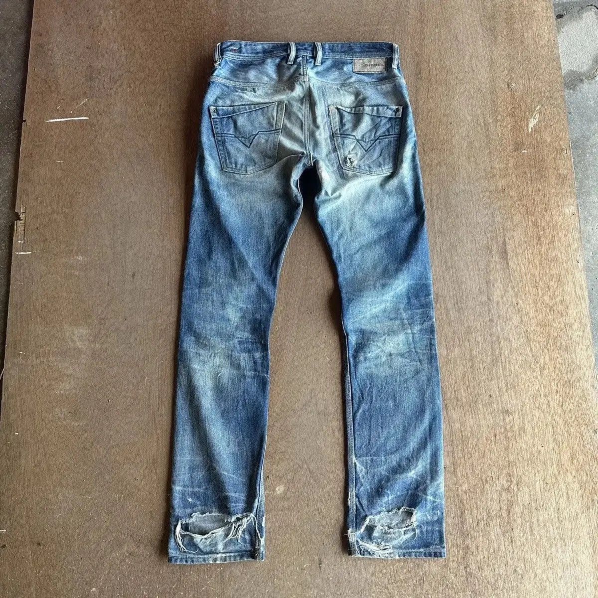 Diesel SUPER SICKS ‼️Vintage DIESEL Jeans Selvedge Distressed Denim Size US 30 / EU 46 - 10 Thumbnail