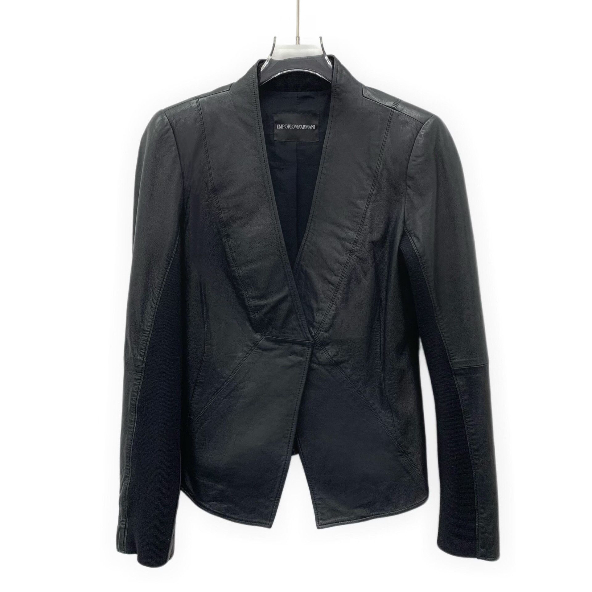Armani Armani Leather Black Leather Jacket L Men Size US L / EU 52-54 / 3 - 1 Thumbnail