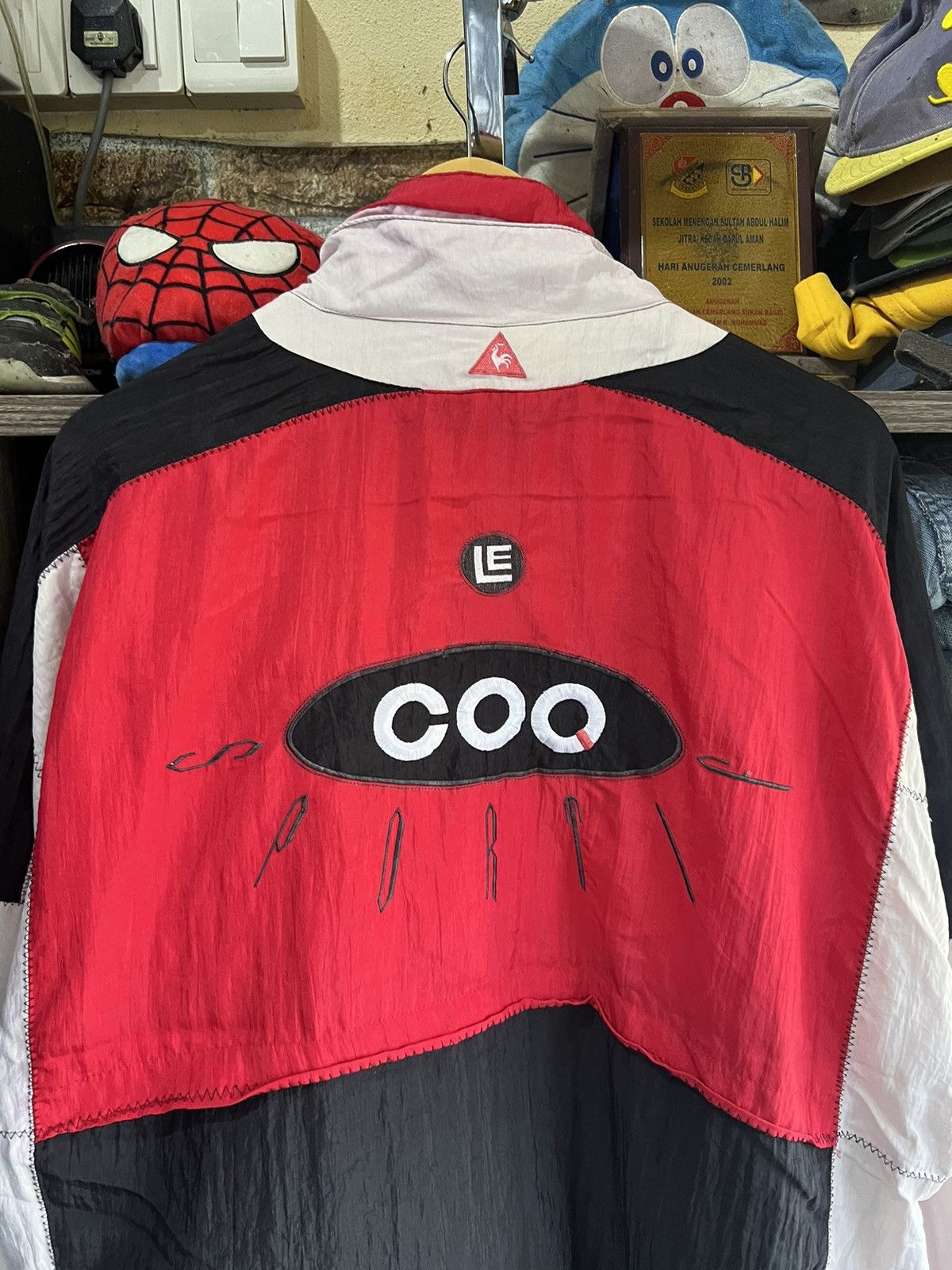 🔥Rare Le Coq Sportif Pathwork Coogi Style Zipper Jacket