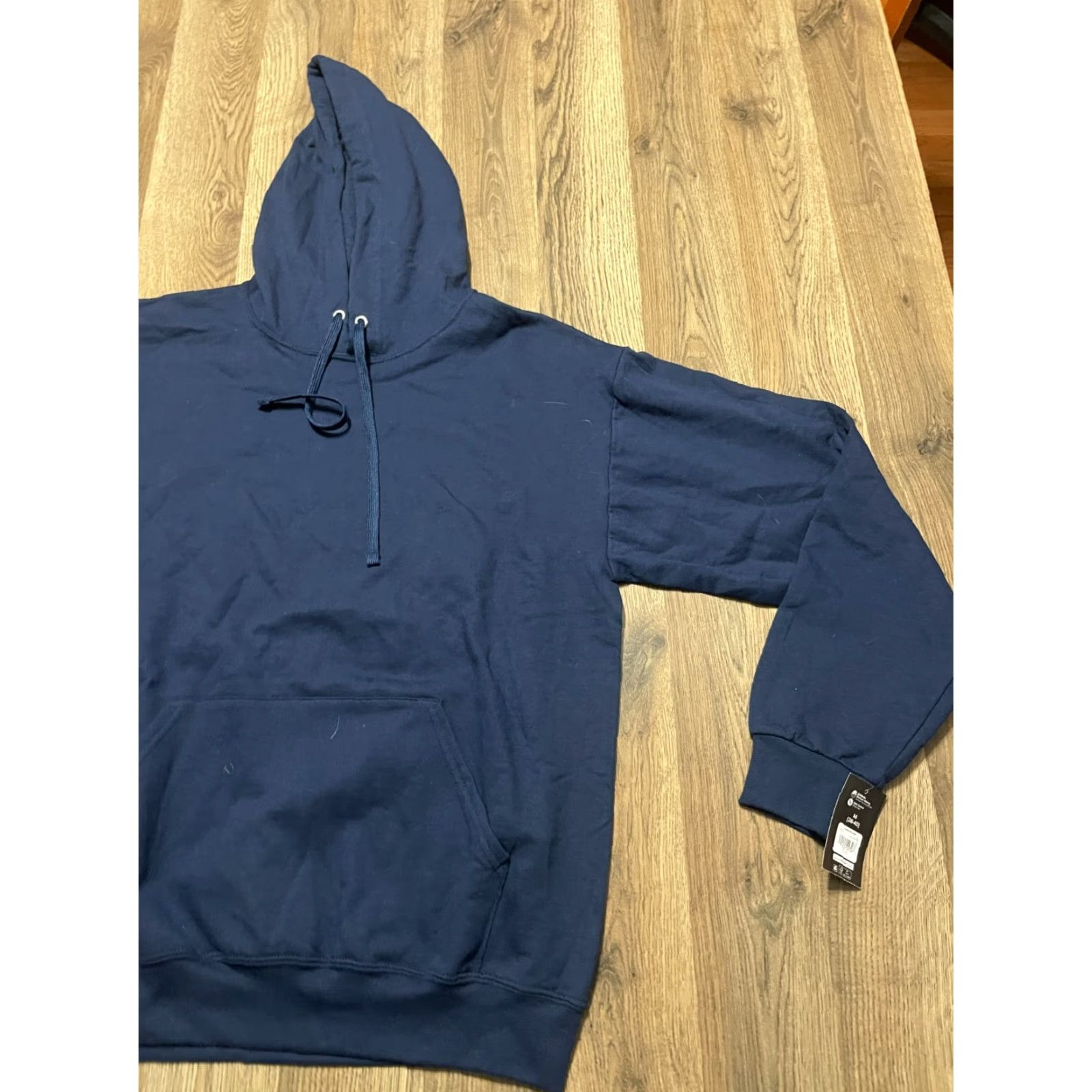 Athletic Works Athletic Works Hoodie Mens Size M Blue Pullover Drawstring NWT Regular; Hooded Sweatshirt, Solid Pattern, Long Sleeve Size US M / EU 48-50 / 2 - 4 Thumbnail