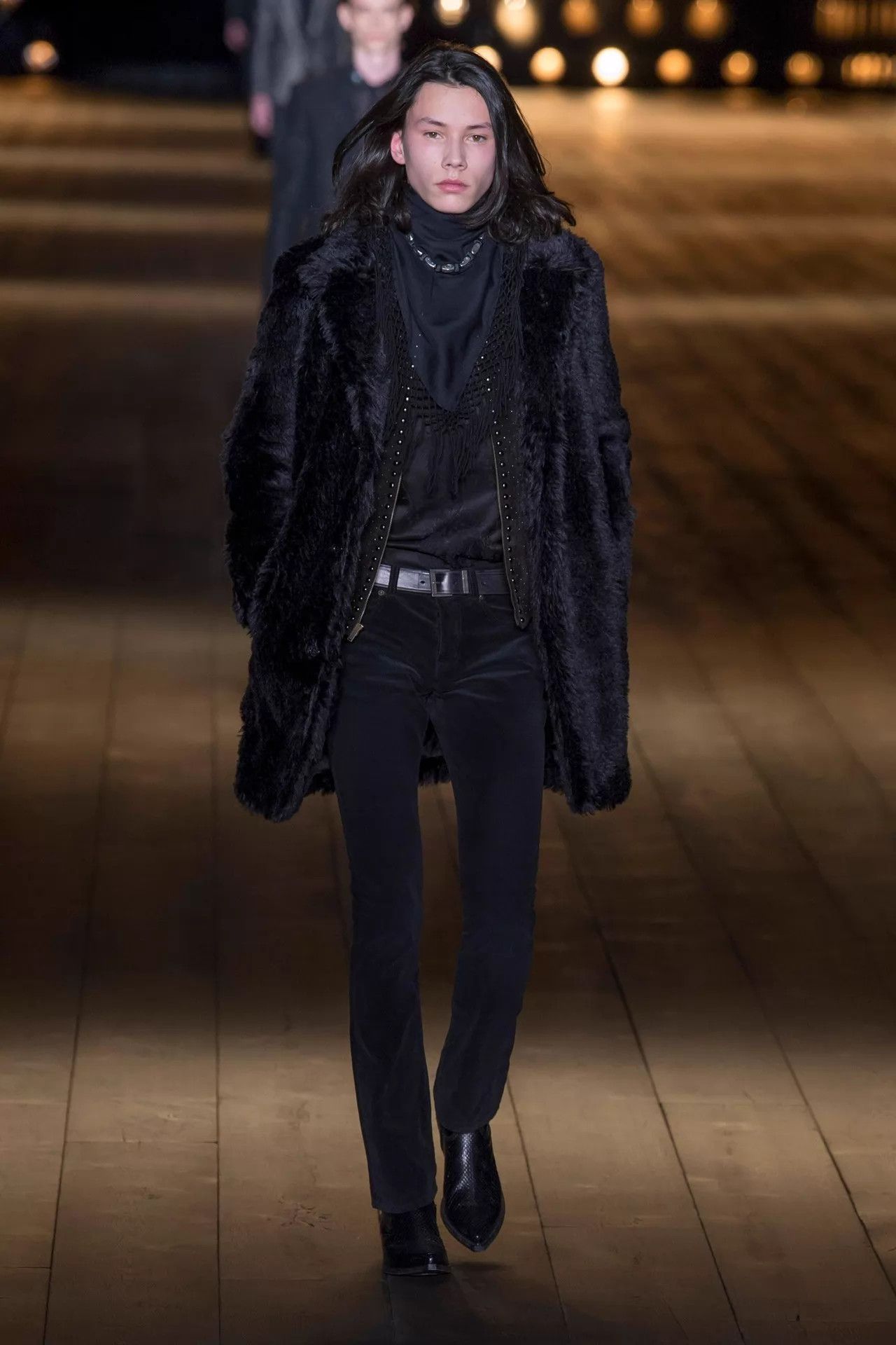 Saint Laurent Paris SLP15FW D02 Black Cord Cat Whisker Wash Jeans Size US 28 / EU 44 - 6 Thumbnail