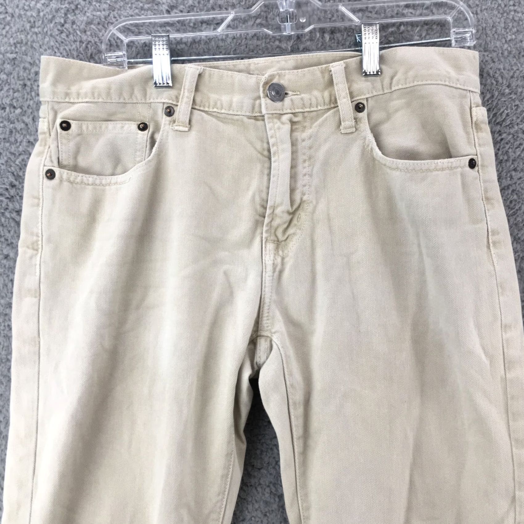 American Eagle Outfitters American Eagle Outfitters Jeans Mens 32/34 Beige Cotton 5 Pockets Straight Leg Regular Rise Medium Size US 32 / EU 48 - 2 Thumbnail