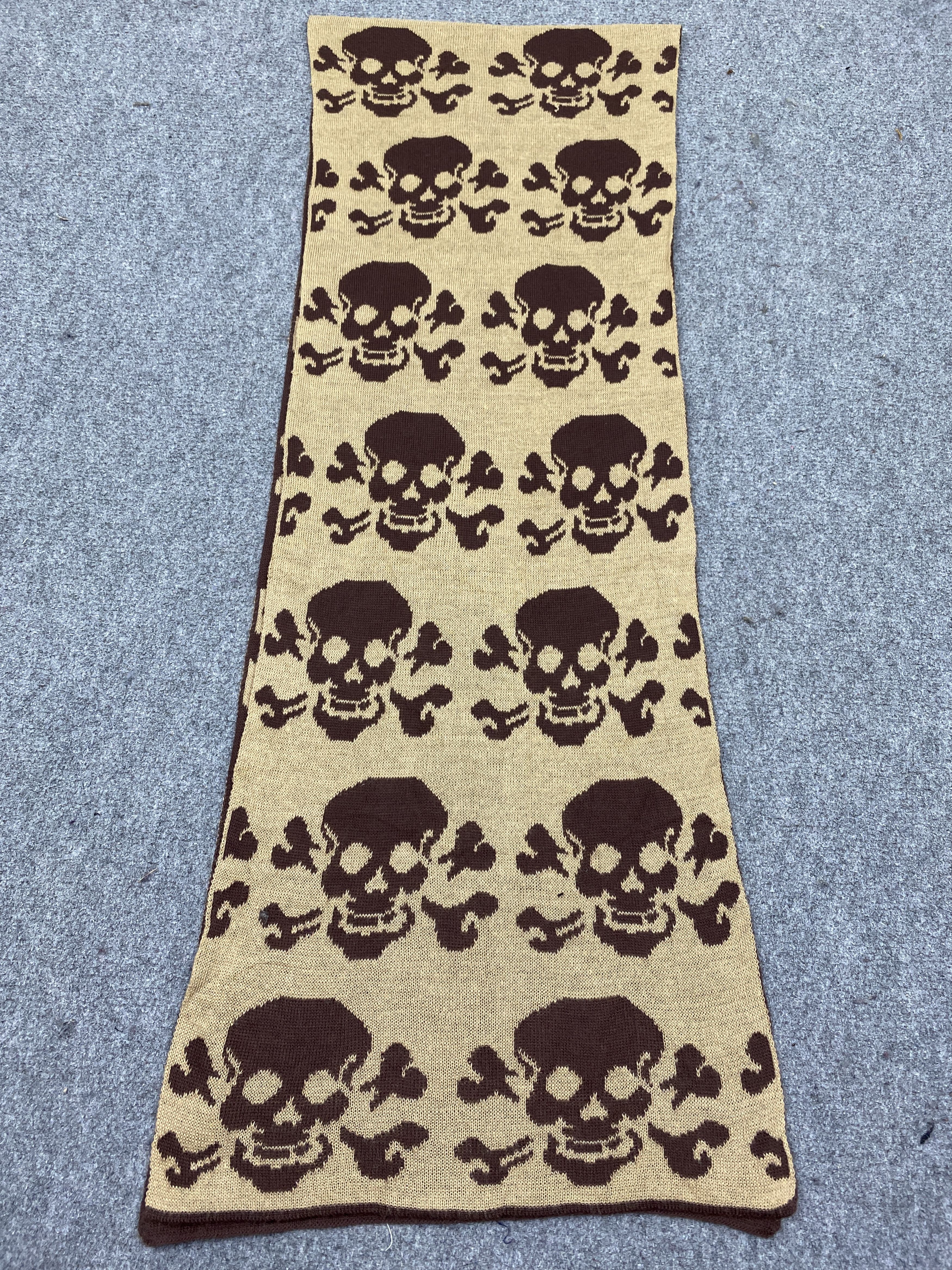 Japanese Brand Japanese Brand Skulls Wool Scarf Muffler SC0324 Size ONE SIZE - 4 Thumbnail