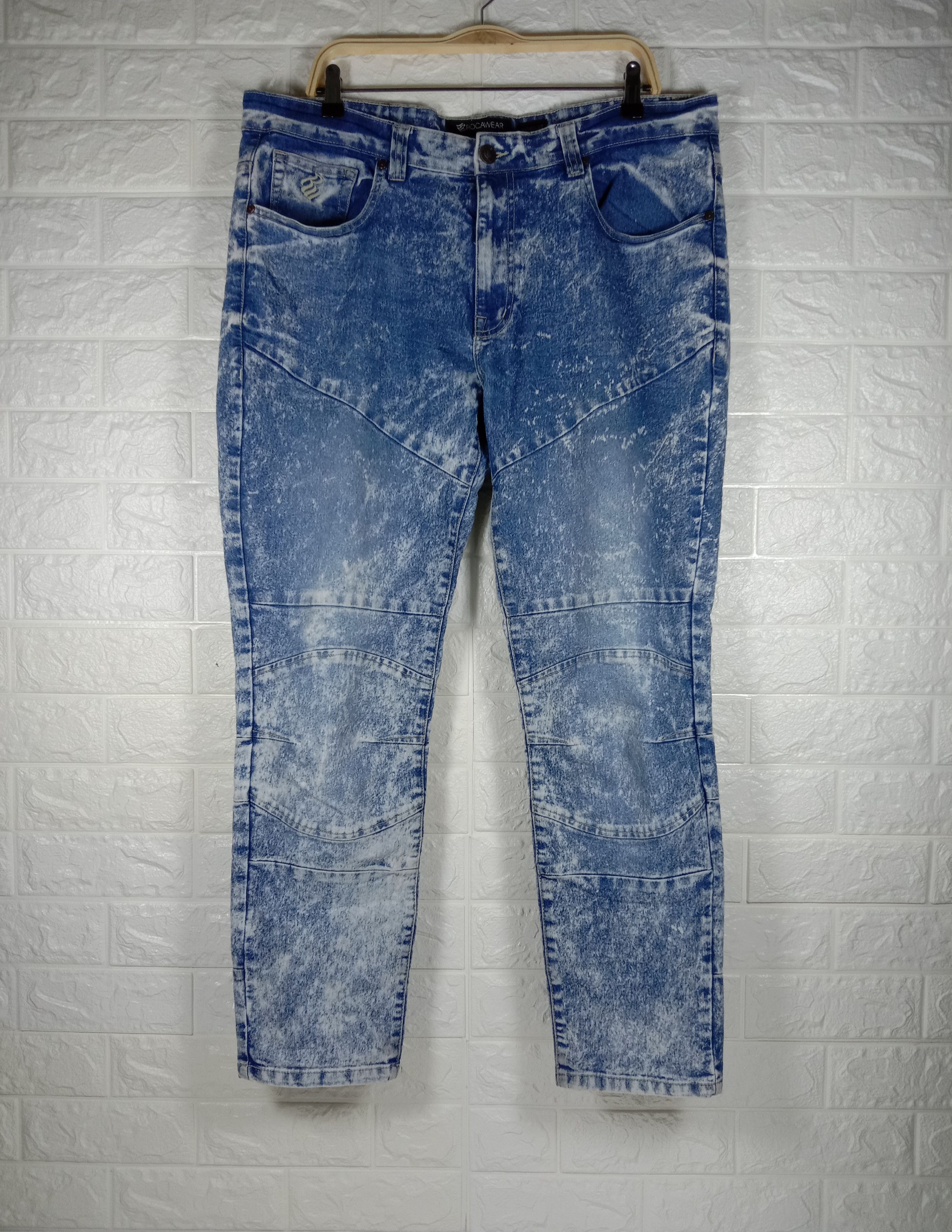 image of Archival Clothing x Beauty Beast Indigo Dye Rocawear Jeans Slim Fit Denim, Men's (Size 38)