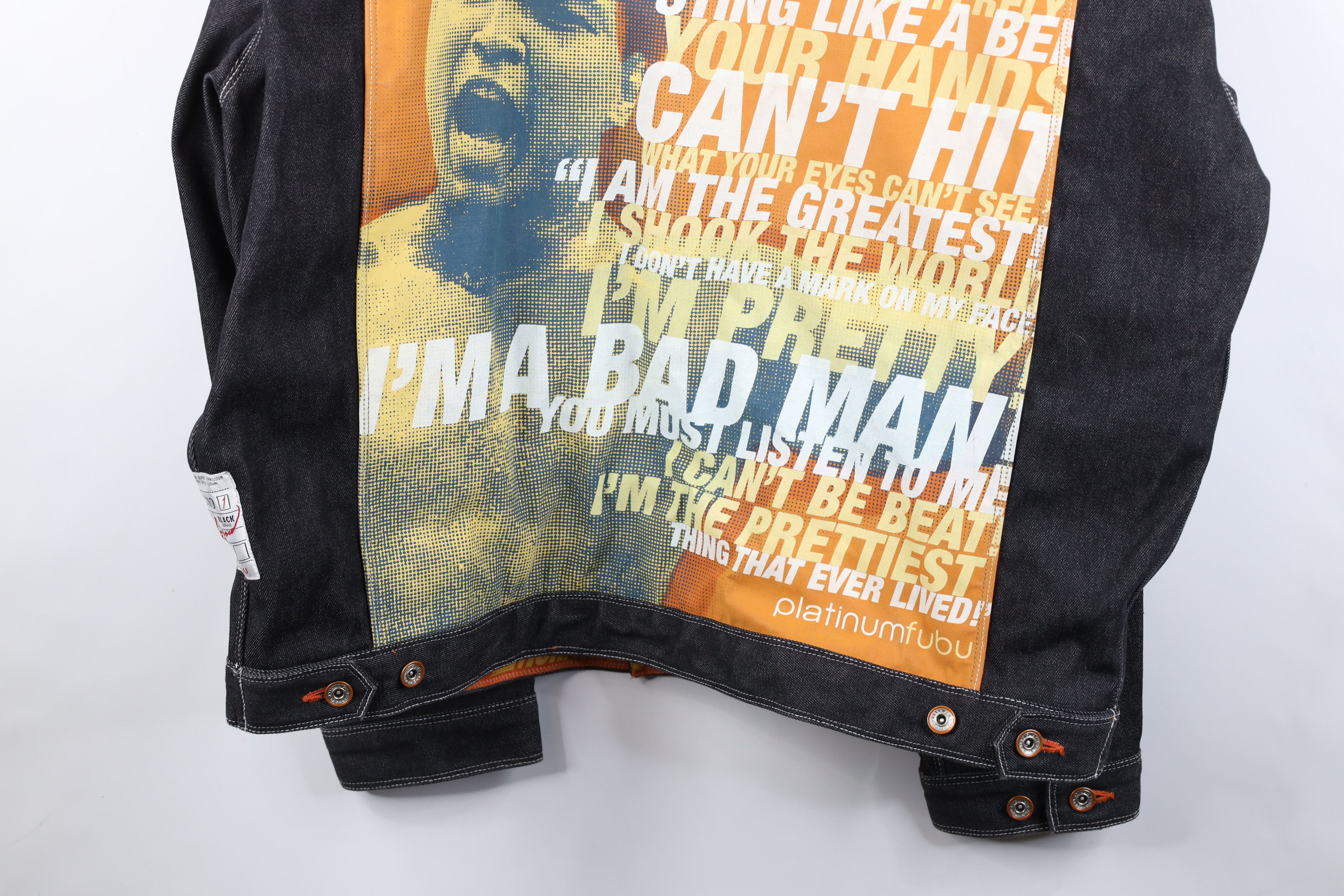 Fubu Deadstock Vintage FUBU Muhammad Ali Denim Trucker Jacket Size US XXL / EU 58 / 5 - 16 Thumbnail