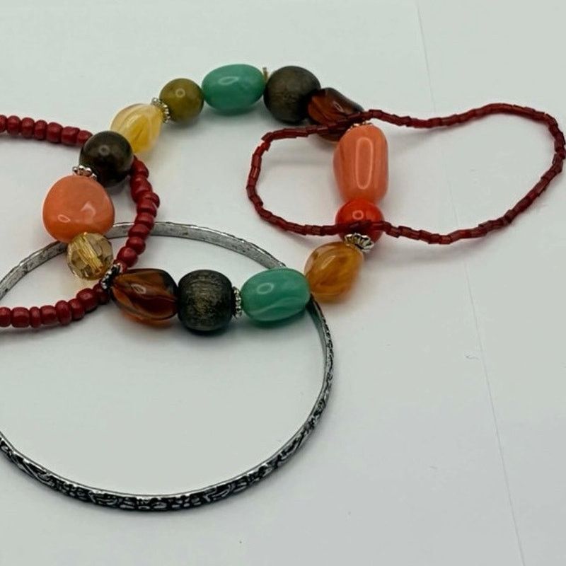 Other Brown & Orange Beaded Bracelet Bundle Size ONE SIZE - 3 Thumbnail