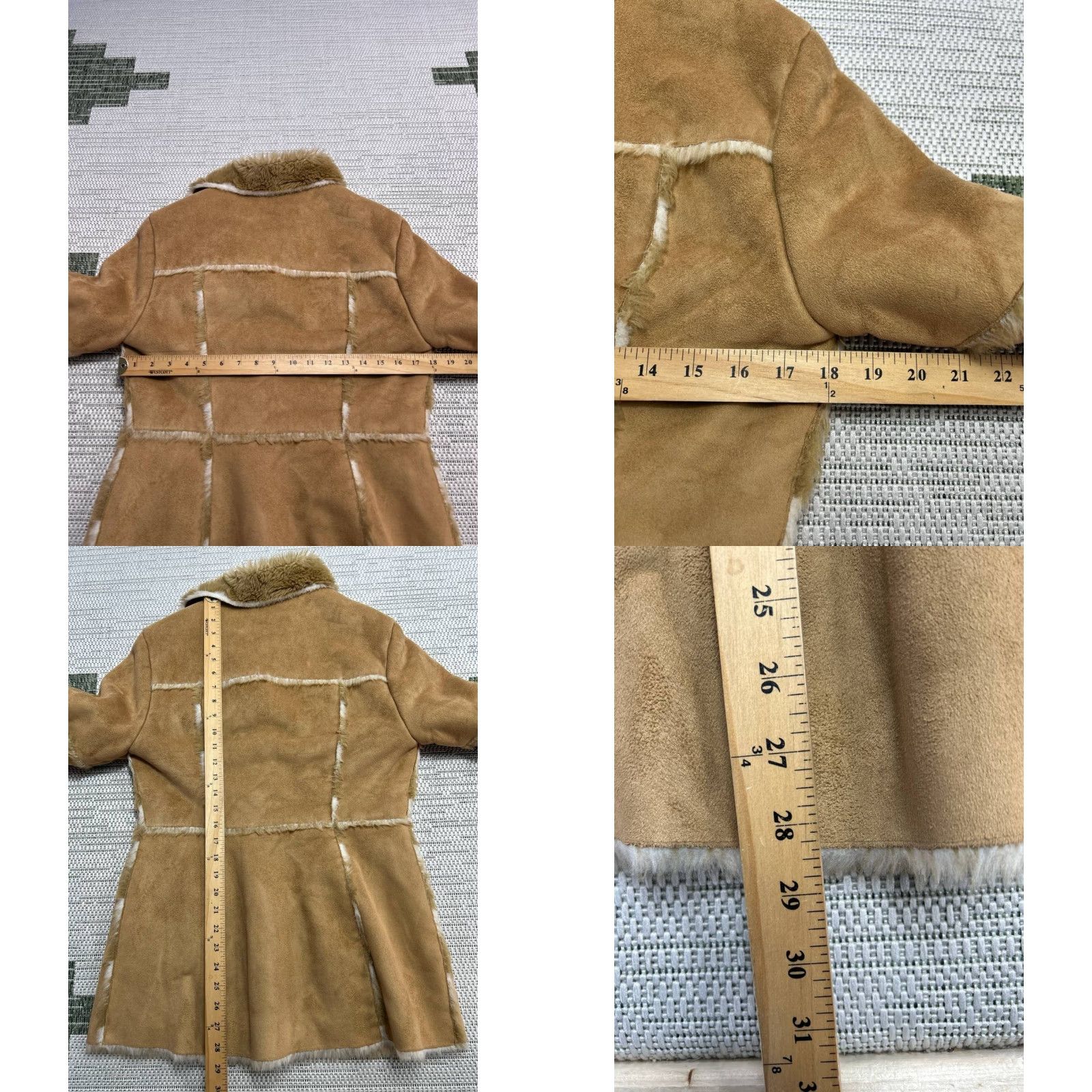 Bebe VINTAGE Bebe Fur Lined Afghan Coat Womens Small Brown Lined Notch Lapel Coat Size S / US 4 / IT 40 - 8 Thumbnail